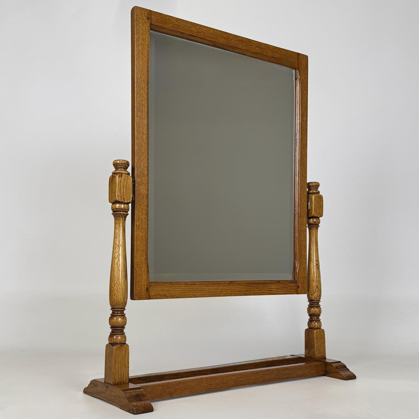 Vintage 20th Century Good Quality Small Oak Dressing Mirror (1 of 12)