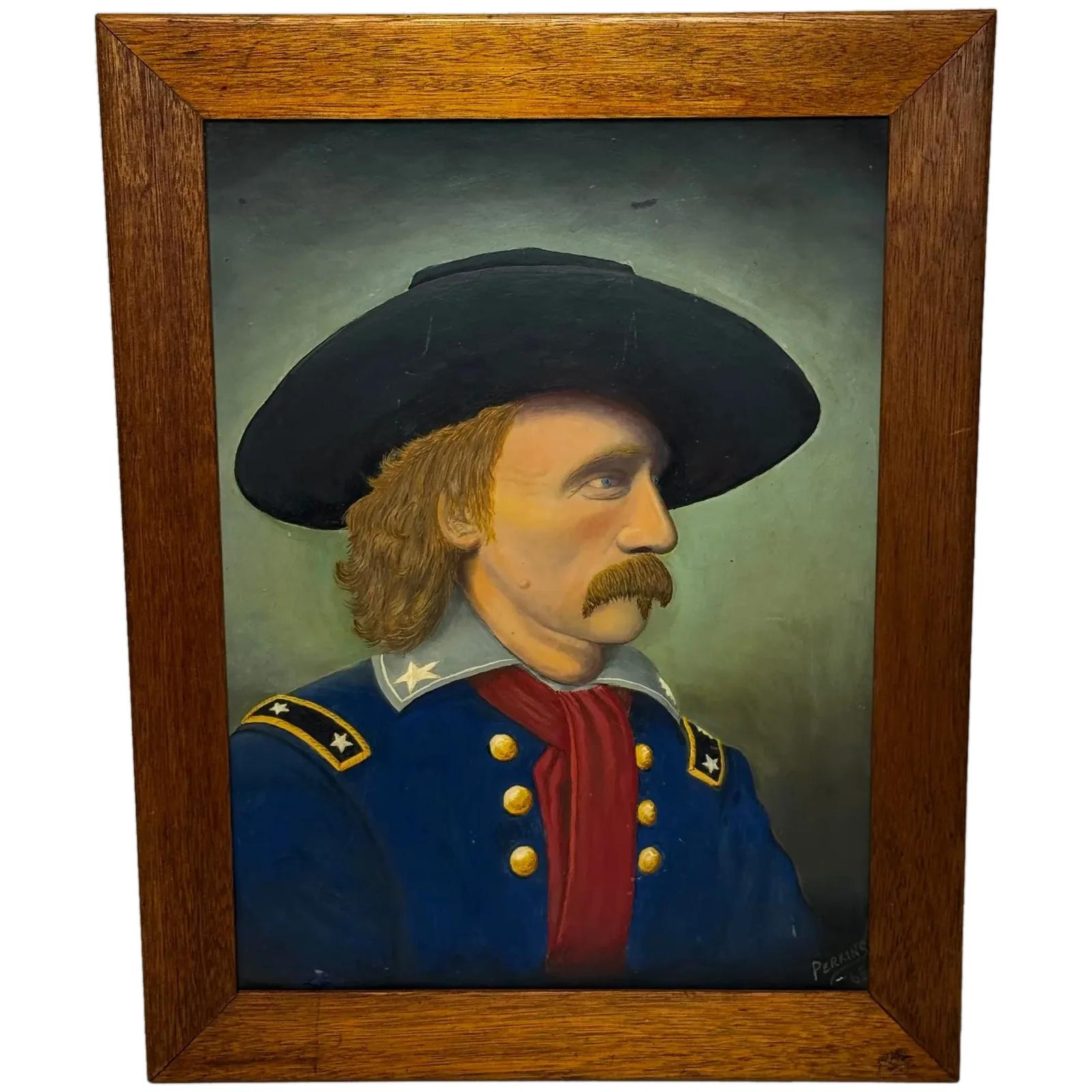 Oil Painting Portrait General George Custer After Benjamin Brady (1 of 34)