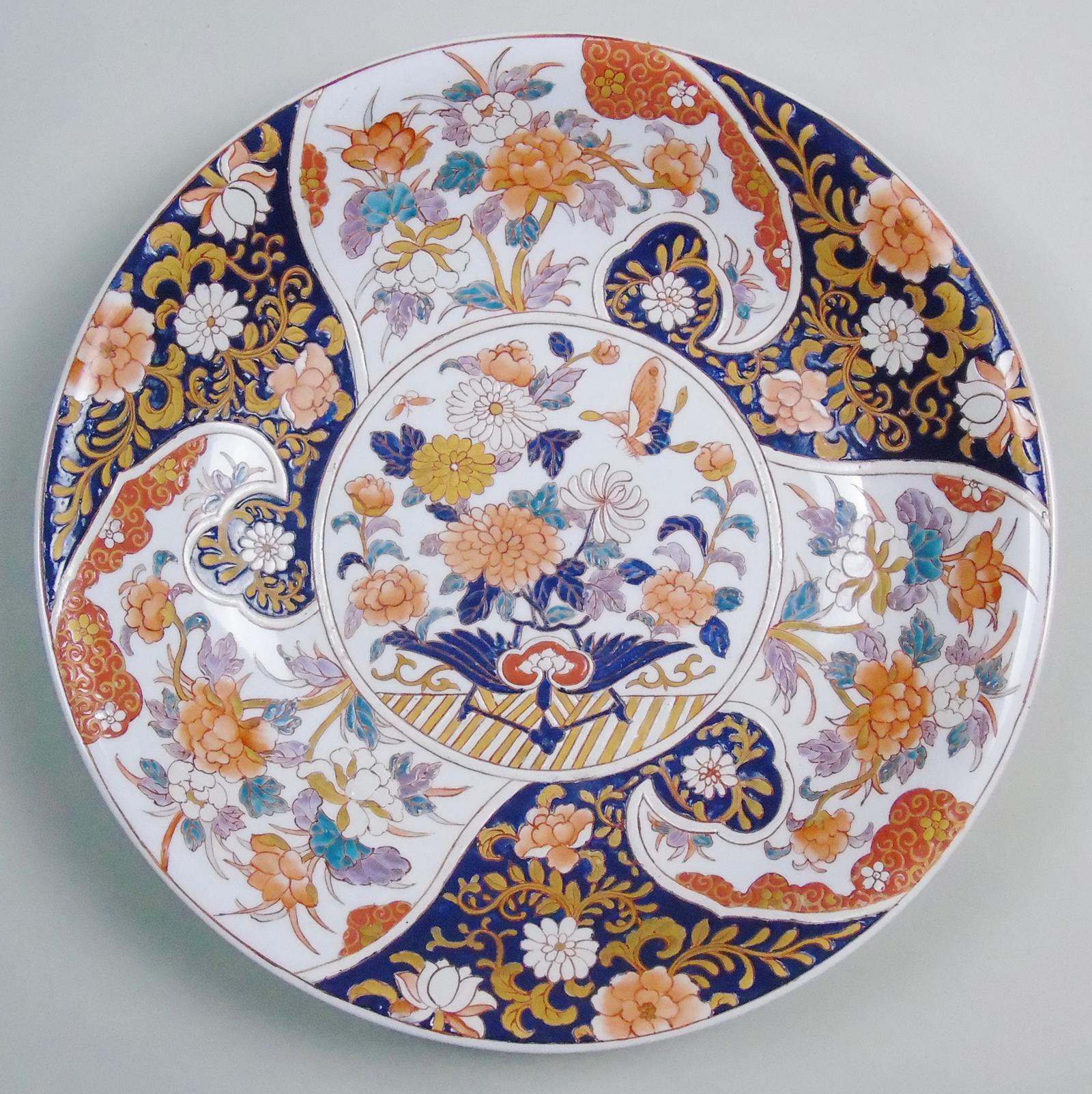 Large Antique Japanese Meiji Enamelled Imari Charger (1 of 8)