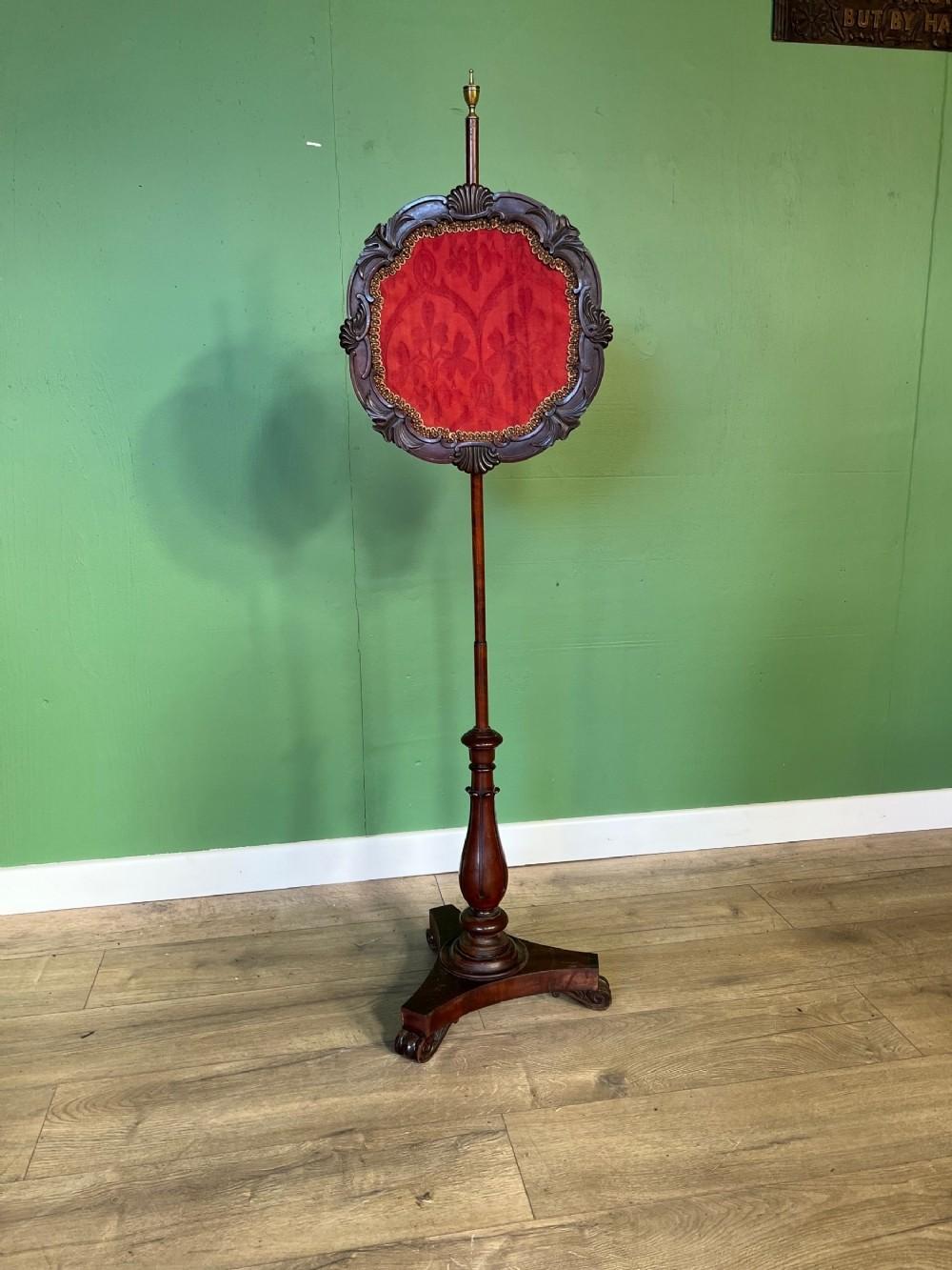 Lovely Original Adjustable Victorian Pole Screen (1 of 6)