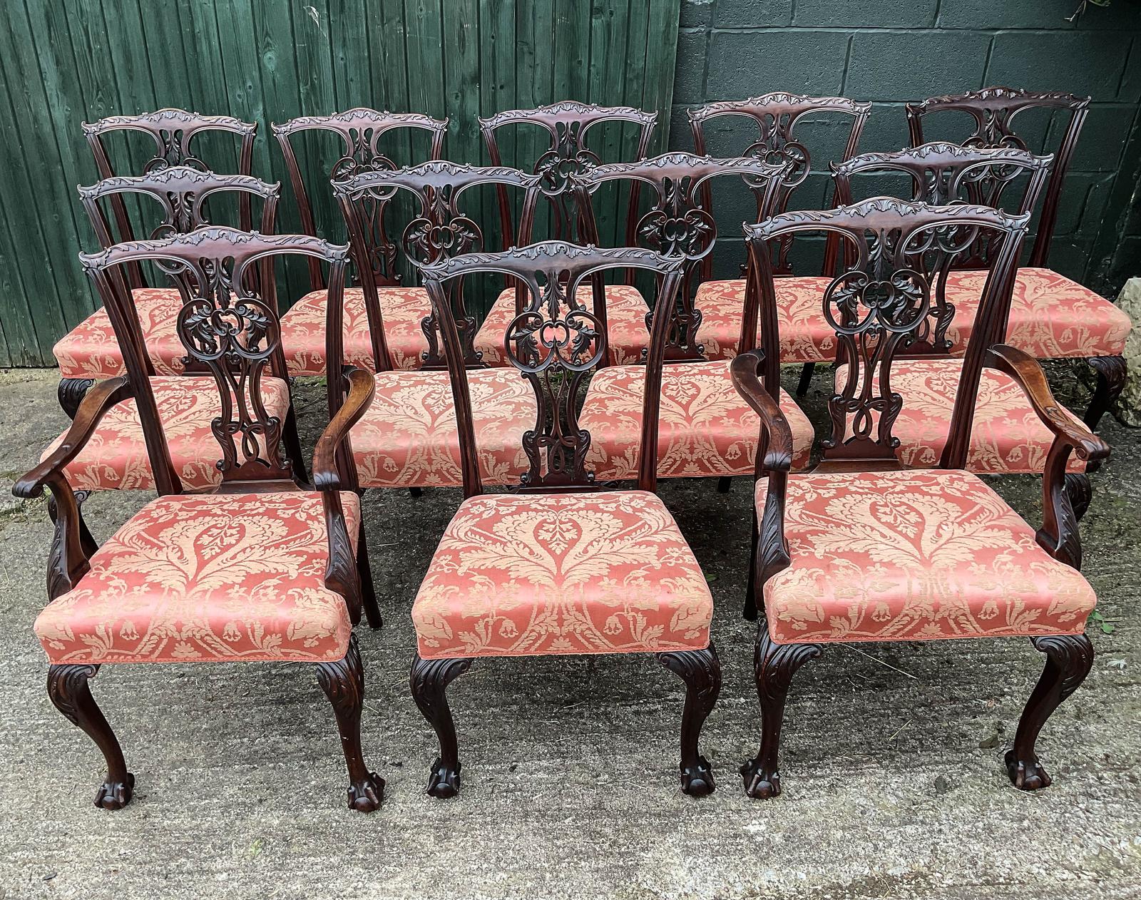 Superb Set of 12 Victorian Chippendale Mahogany Dining Chairs (1 of 18) Superb Set of 12 Victorian Chippendale Mahogany Dining Chairs (1 of 18)