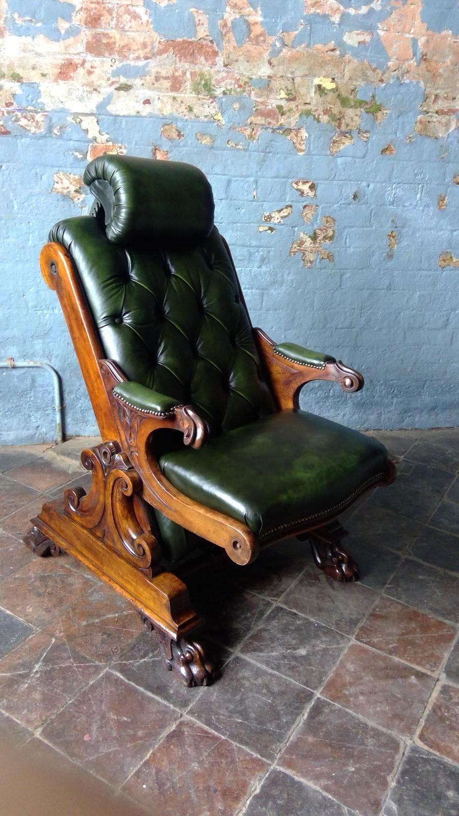 Rare Victorian  Gentlemans Adjustable Metamorphic Armchair (1 of 9)