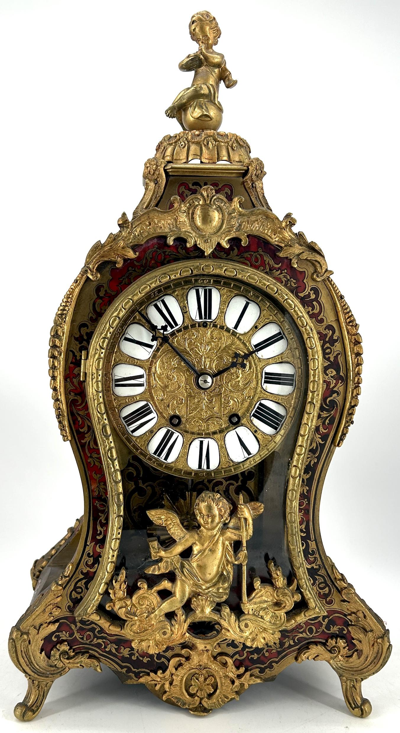 Impressive Victorian French Boulle Mantle Clock ca.1850 (1 of 16)