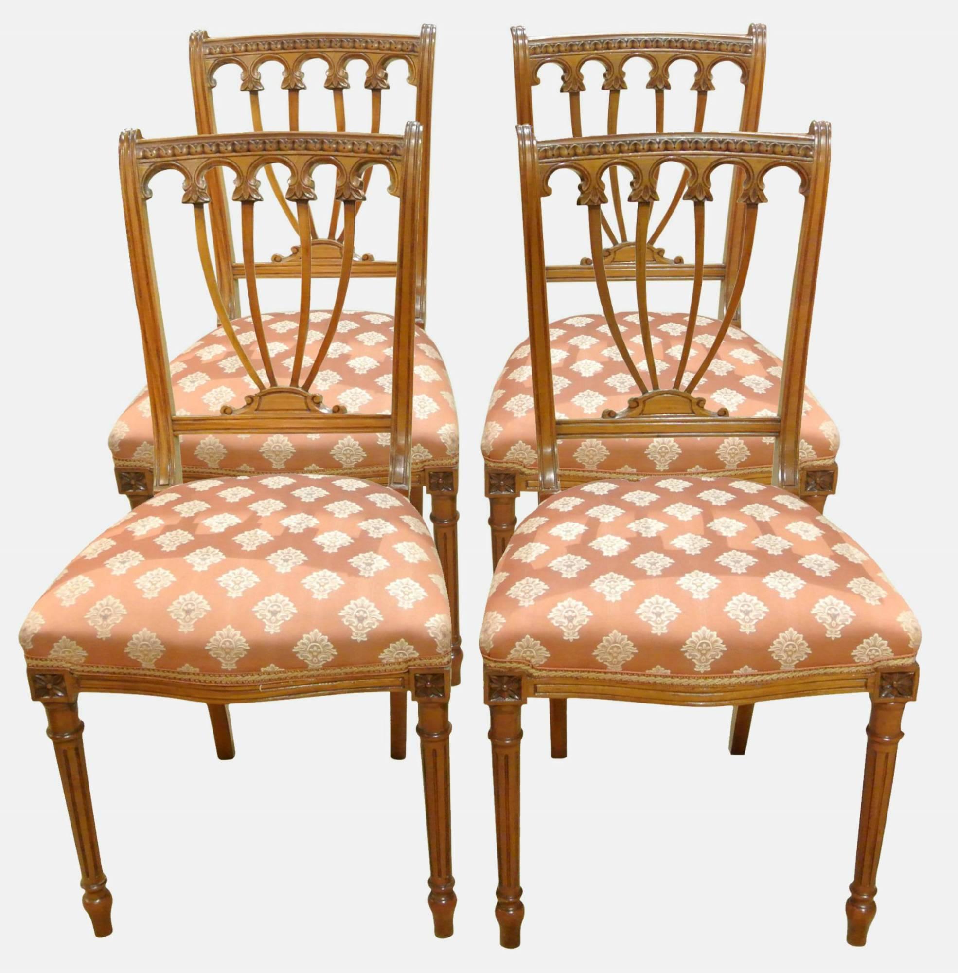 Set of 4 Satinwood Chairs (1 of 1) Set of 4 Satinwood Chairs (1 of 1)