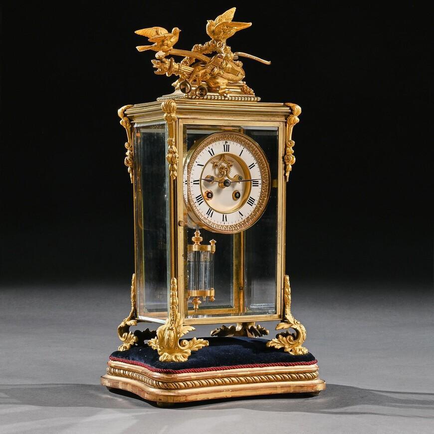 French 8 Day Striking Four Glass Ormolu Clock by Samuel Marti Paris, 19th Century (1 of 11) French 8 Day Striking Four Glass Ormolu Clock by Samuel Marti Paris, 19th Century (1 of 11)