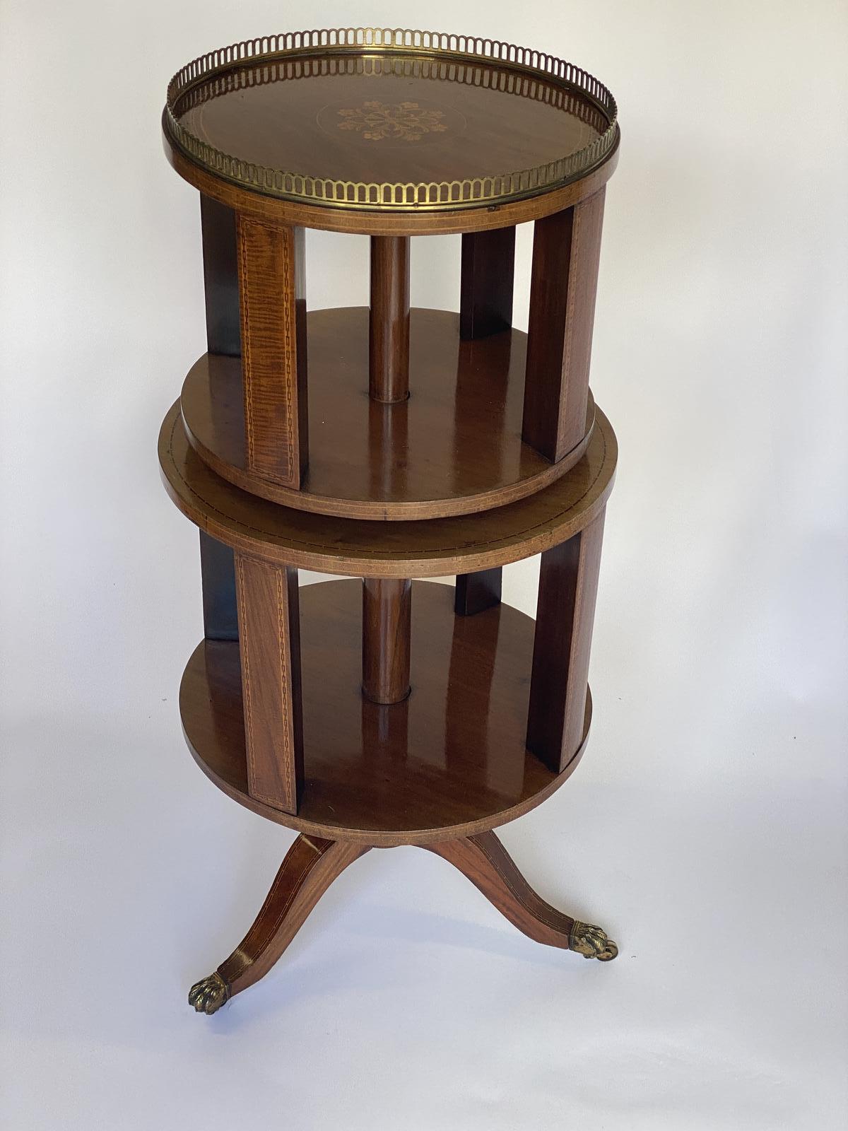 Fine Mahogany Inlaid Double Revolving Bookcase (1 of 12)
