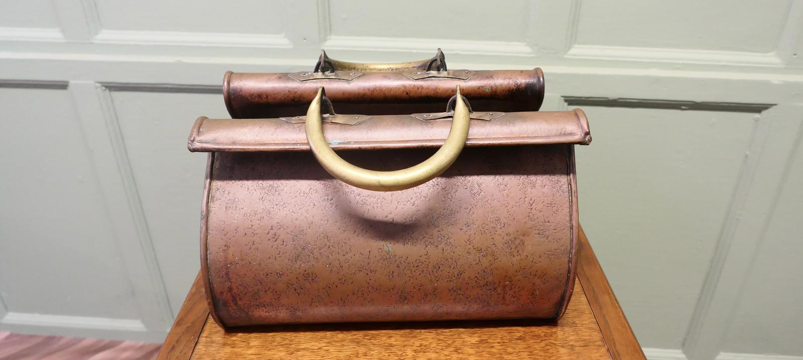 Arts & Crafts Copper Gladstone Bag, Planter (1 of 6) Arts & Crafts Copper Gladstone Bag, Planter (1 of 6)
