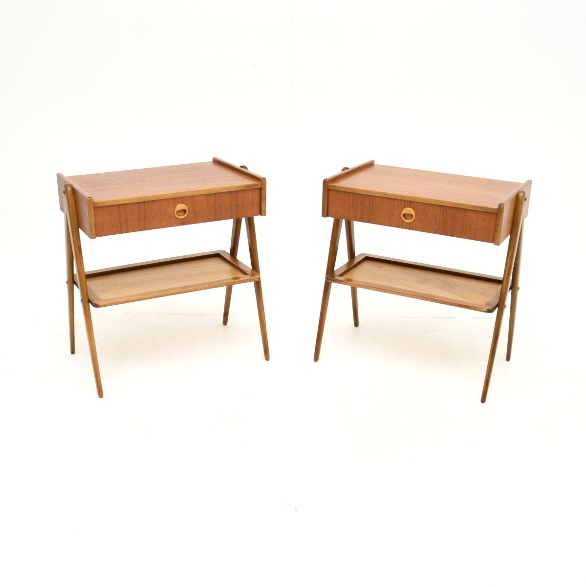 Pair of Swedish Vintage Teak Bedside Tables by AB Carlstrom (1 of 9) Pair of Swedish Vintage Teak Bedside Tables by AB Carlstrom (1 of 9)