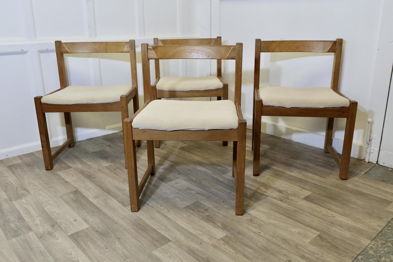 Set of 4 Mid Century Danish Cube Dining Chairs (1 of 7)