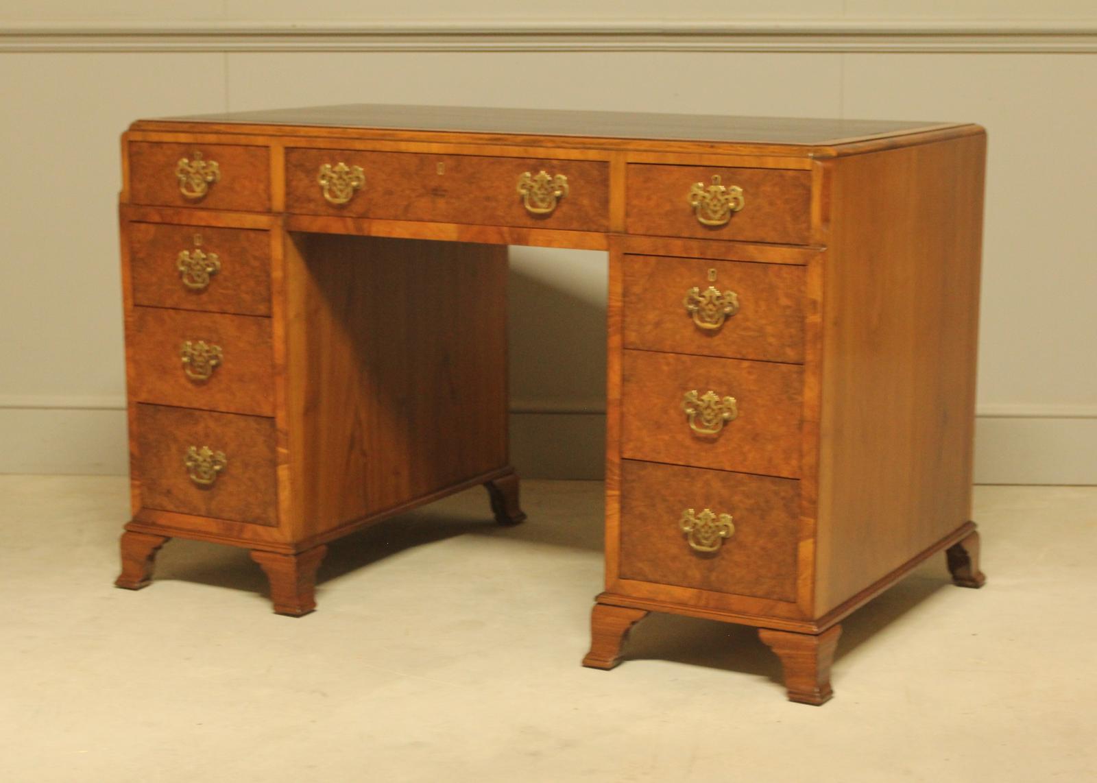 Burr Walnut Writing Desk (1 of 9) Burr Walnut Writing Desk (1 of 9)