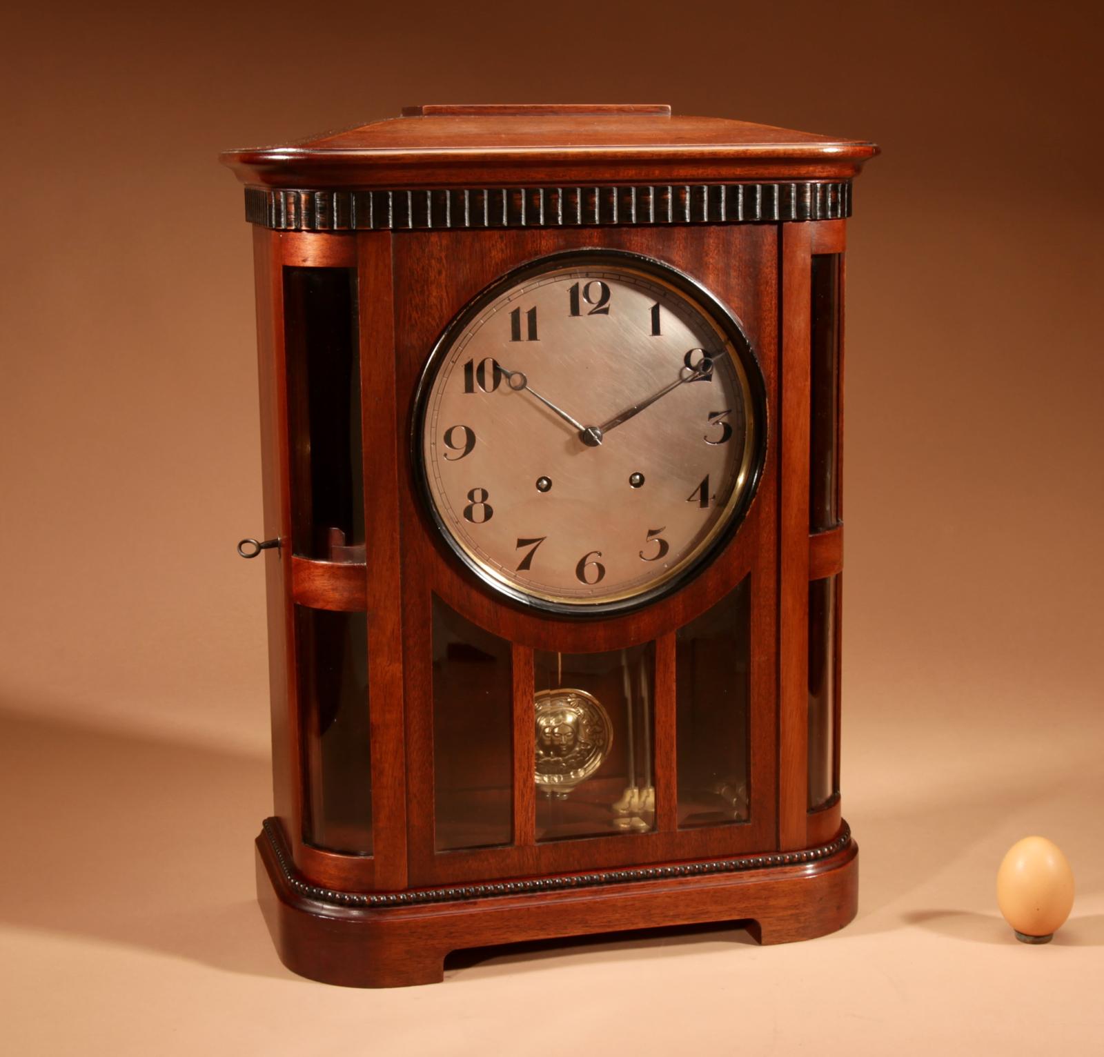 Art Nouveau Rare Germany, Furtwangen/Black Forest Mahogany Mantel Clock Circa 1895 (1 of 19)
