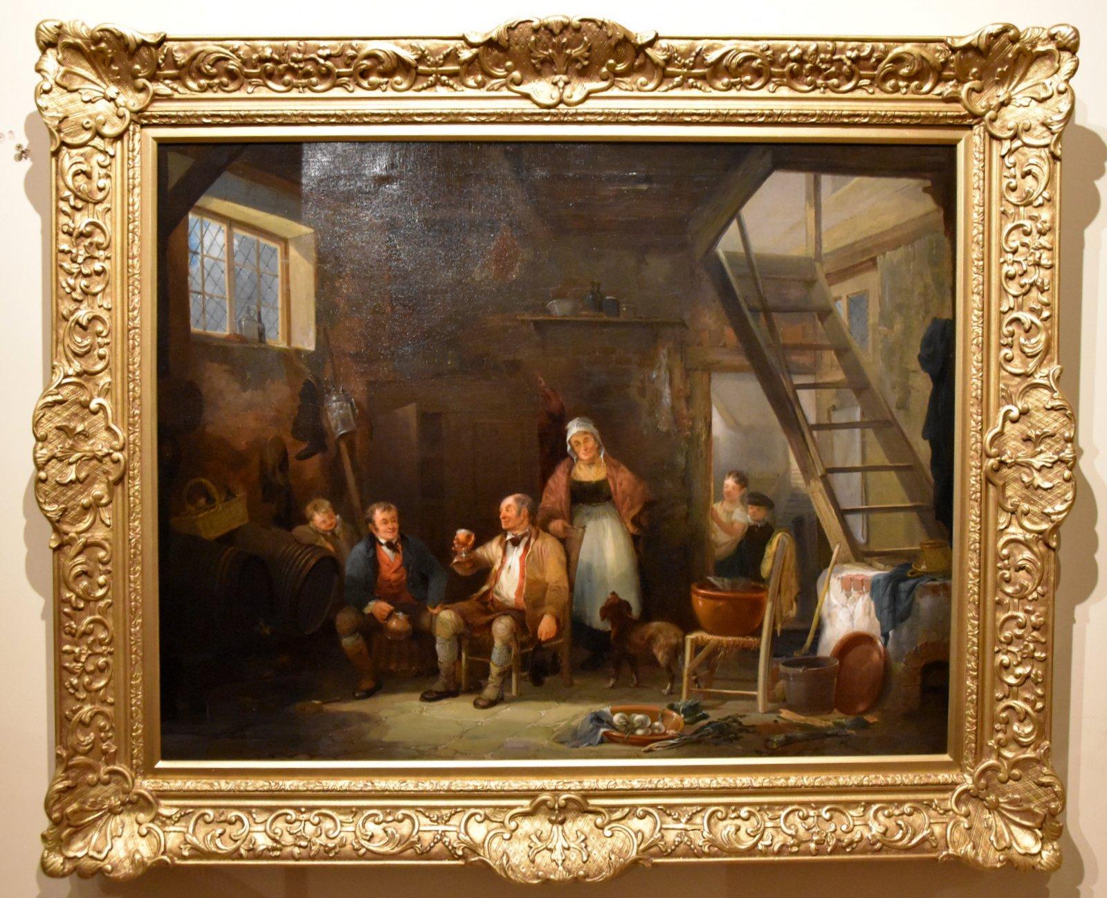 Oil Painting by William Shayer Snr "An Inn Interior" (1 of 6)
