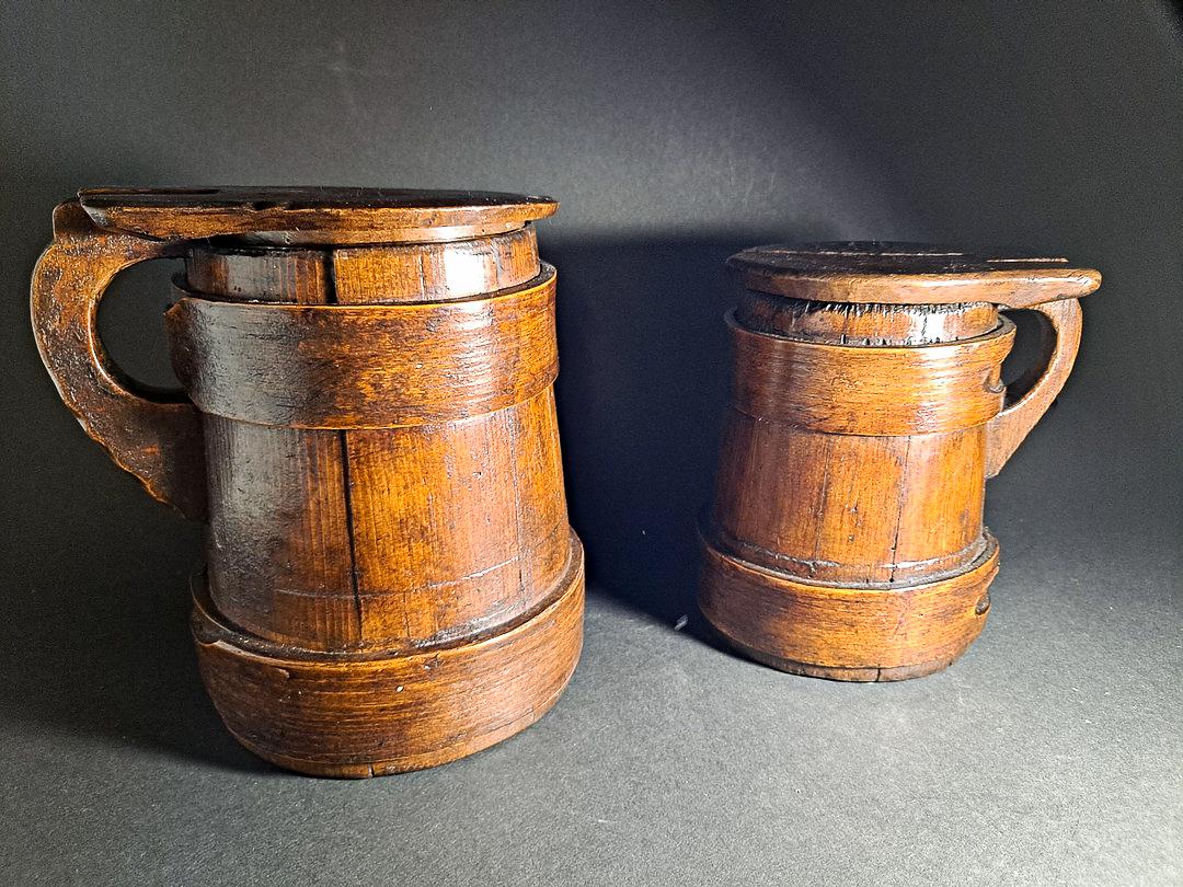 Near Pair of Scandinavian Tankards (1 of 6)