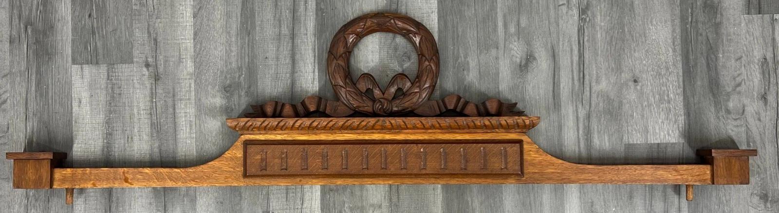 Pediment Antique French Hand Carved Oak Crown Crest Architectural (1 of 4) Pediment Antique French Hand Carved Oak Crown Crest Architectural (1 of 4)