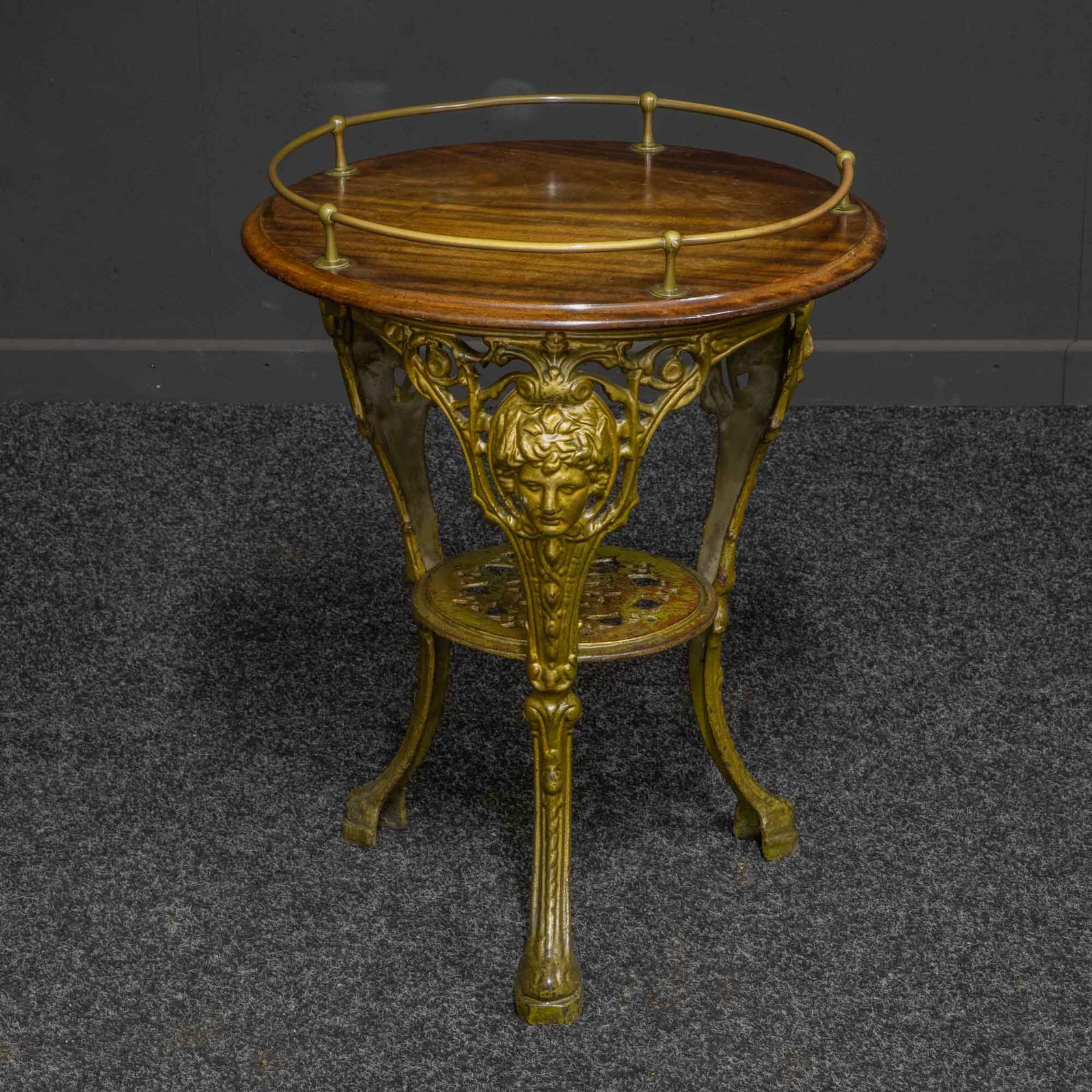 Victorian Cast Iron Drinks Table with Galley (1 of 7)