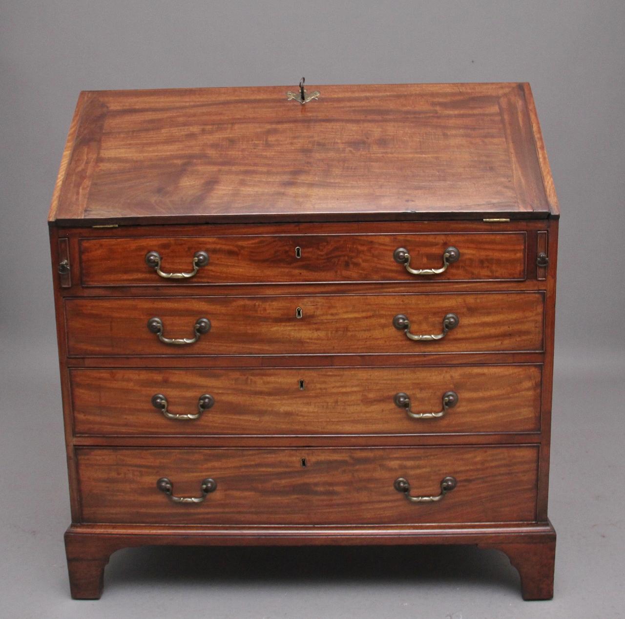 18th Century Mahogany Bureau from the Georgian Period (1 of 14)