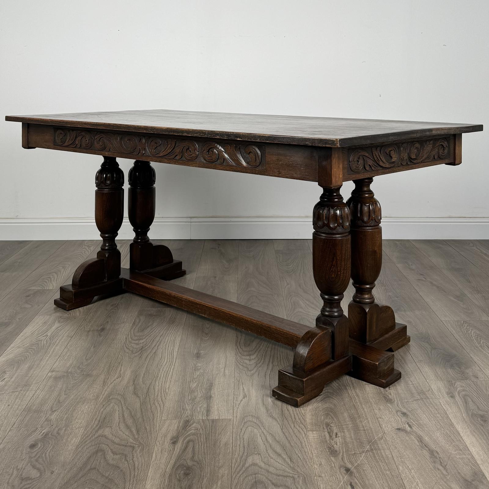 Antique 20th Century Refectory Style Dining Table in Solid Oak (1 of 6) Antique 20th Century Refectory Style Dining Table in Solid Oak (1 of 6)