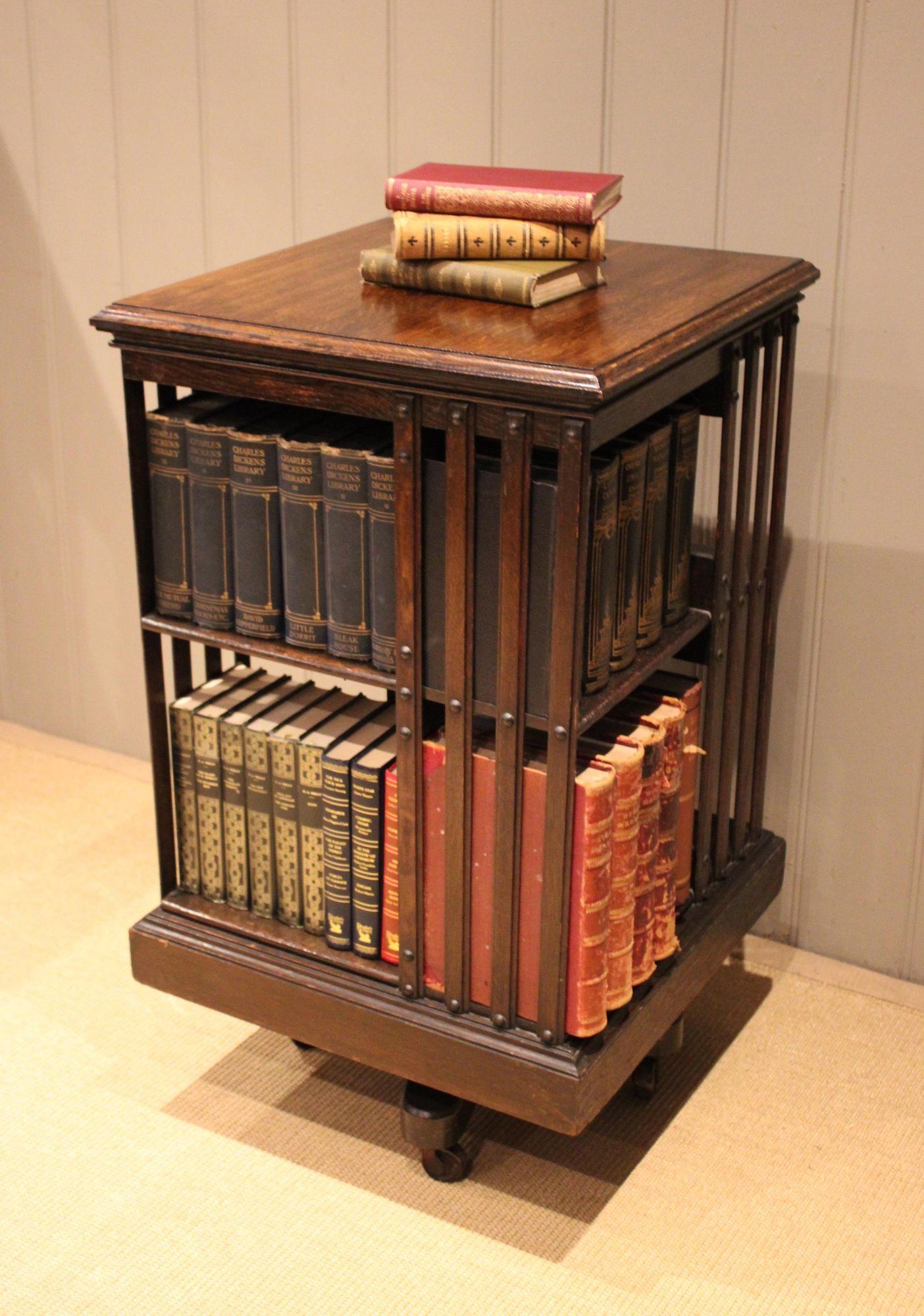 Oak Revolving Bookcase (1 of 13) Oak Revolving Bookcase (1 of 13)