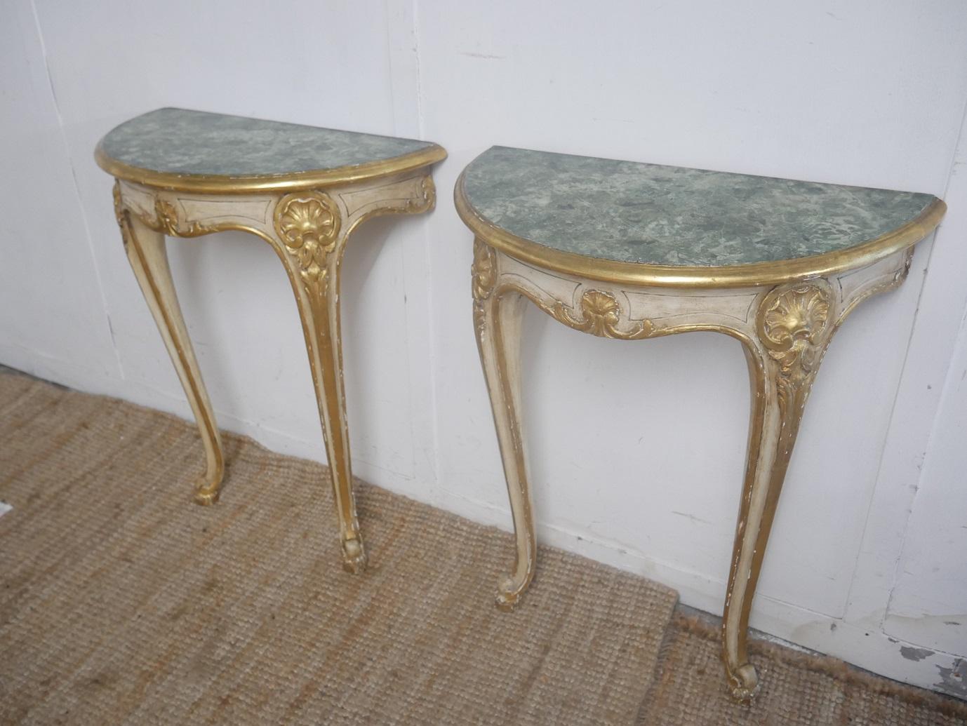 Pair of 1920s Painted Console Tables (1 of 9)