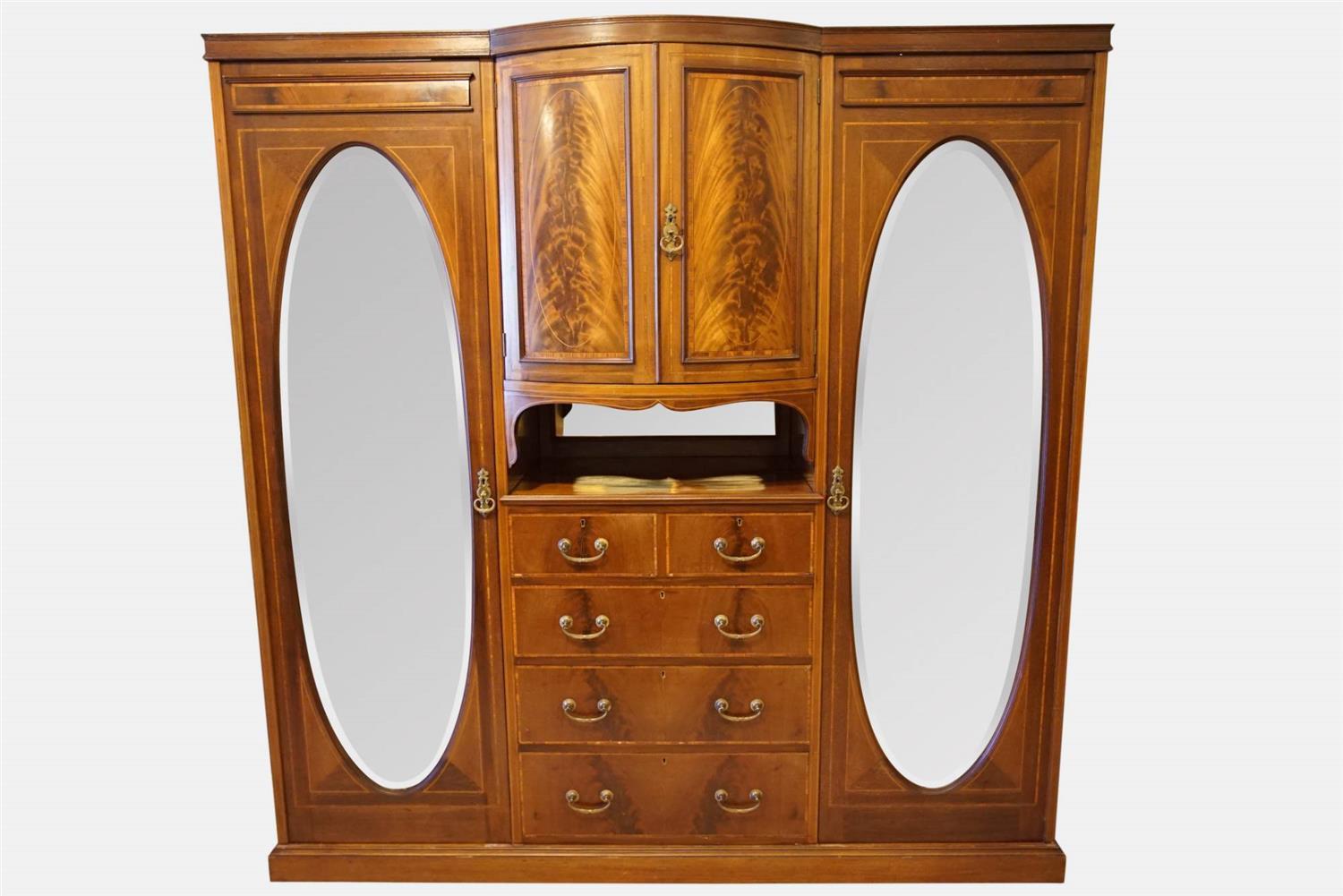 Edwardian Inlaid Mahogany Compactum (1 of 1) Edwardian Inlaid Mahogany Compactum (1 of 1)