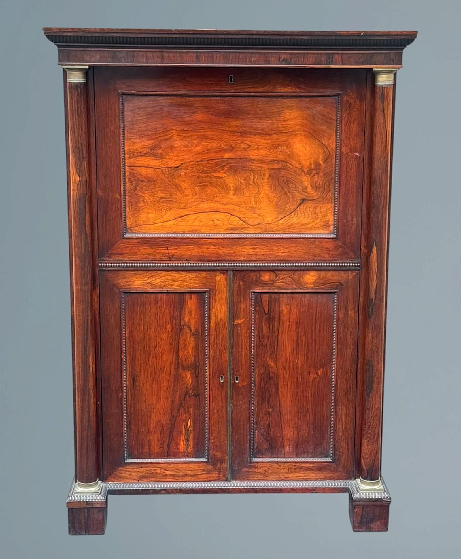 Regency Rosewood & Gilt Metal Mounted Secretaire Abbatant (1 of 22) Regency Rosewood & Gilt Metal Mounted Secretaire Abbatant (1 of 22)