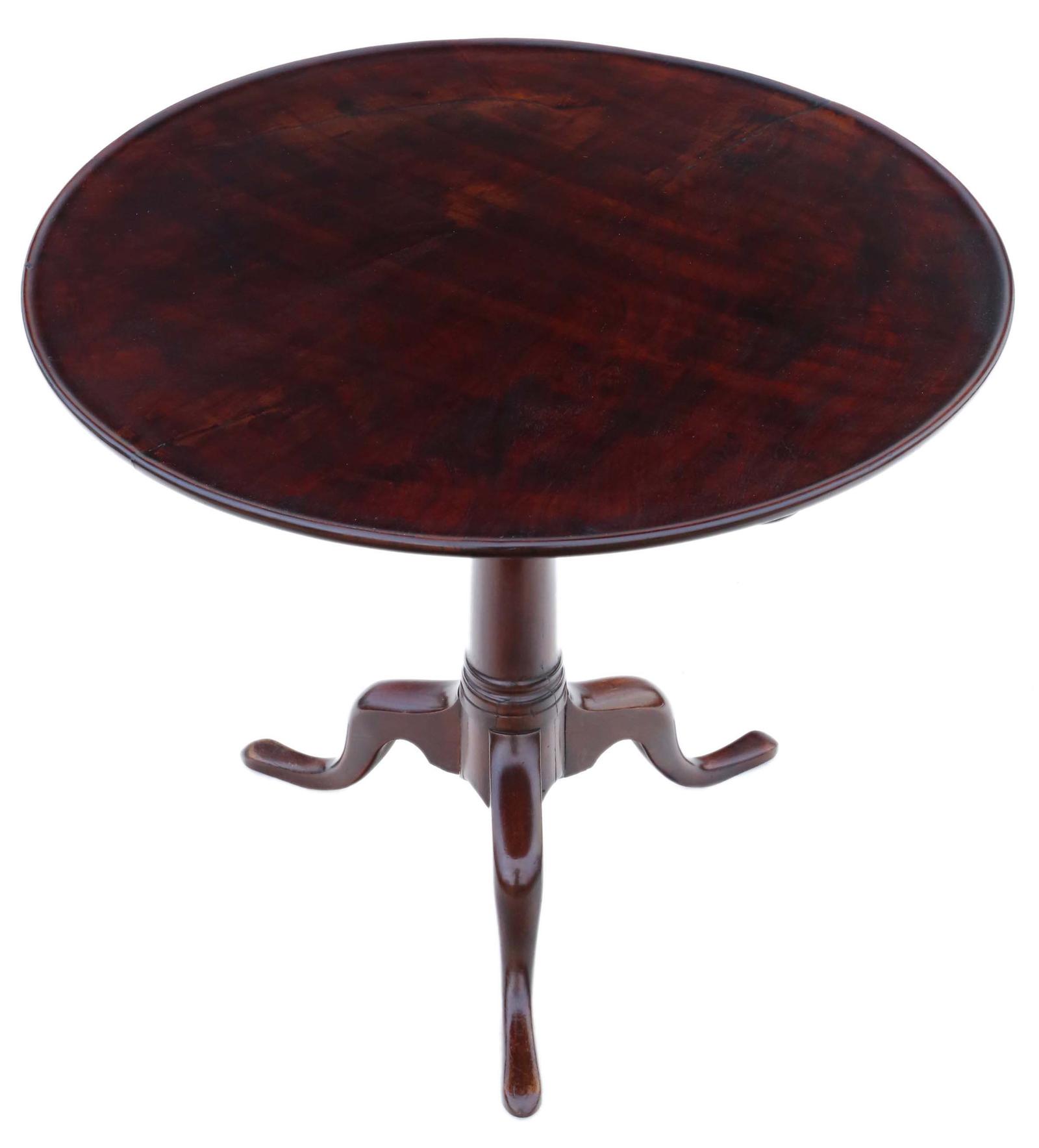 18th Century Georgian Mahogany Tilt-top Birdcage Supper Table for Side Wine (1 of 7)