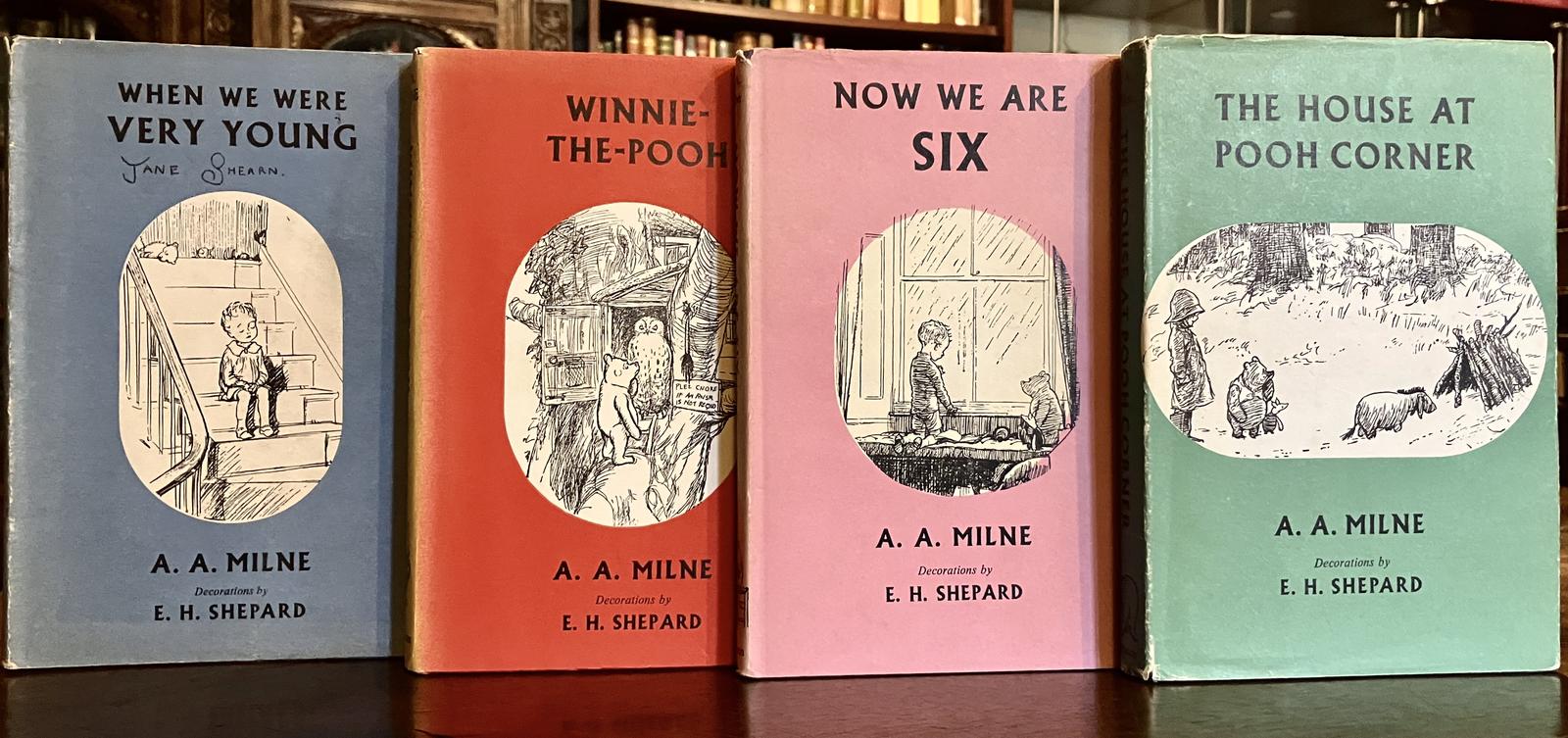 1960s Winnie the Pooh Complete Set by A. A. Milne 4 x Volumes With Dust Jackets (1 of 4)