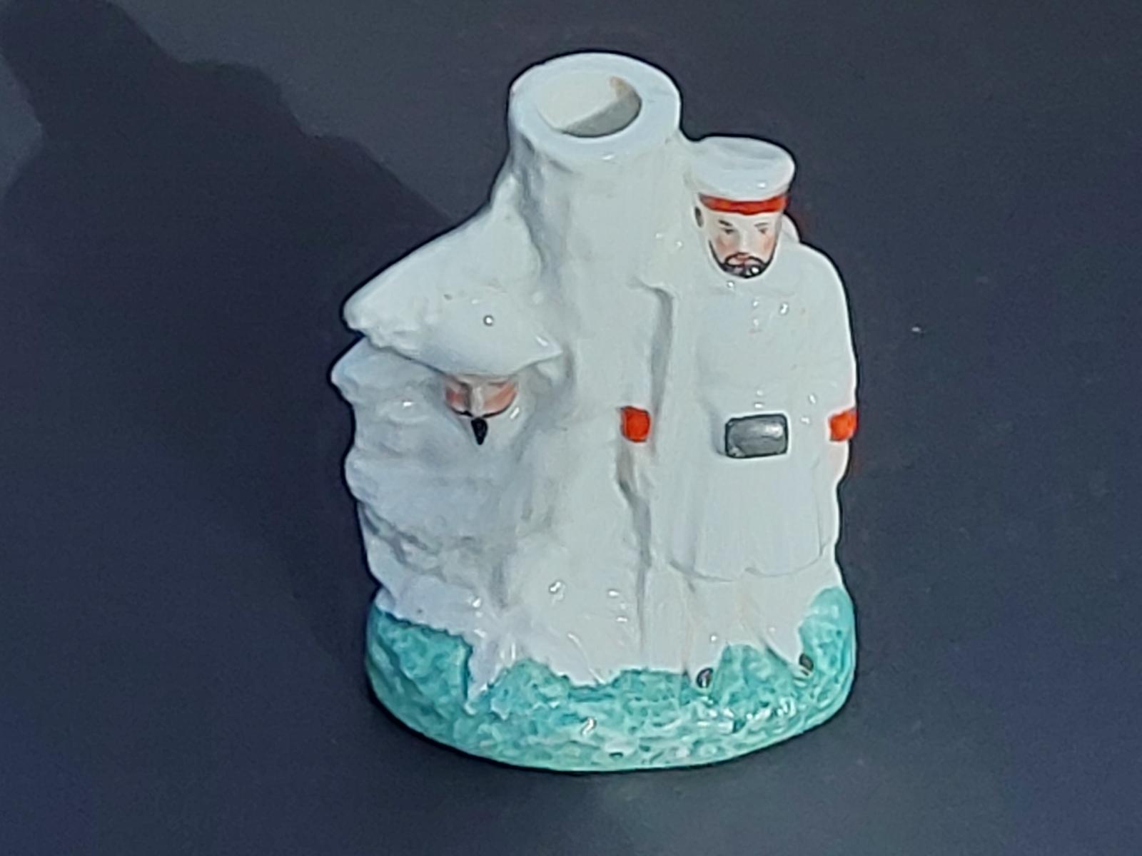 Staffordshire Figure of a Soldier Guarding a Hidden Man (1 of 3)