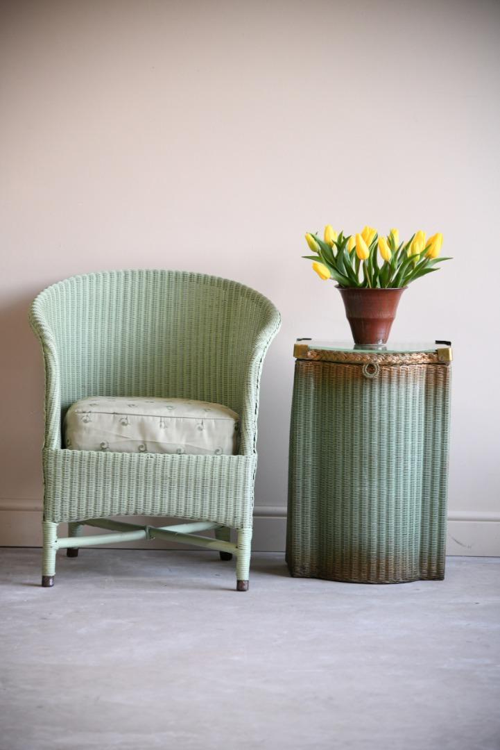 Vintage Green Bedroom Chair & Linen Basket (1 of 12) Vintage Green Bedroom Chair & Linen Basket (1 of 12)