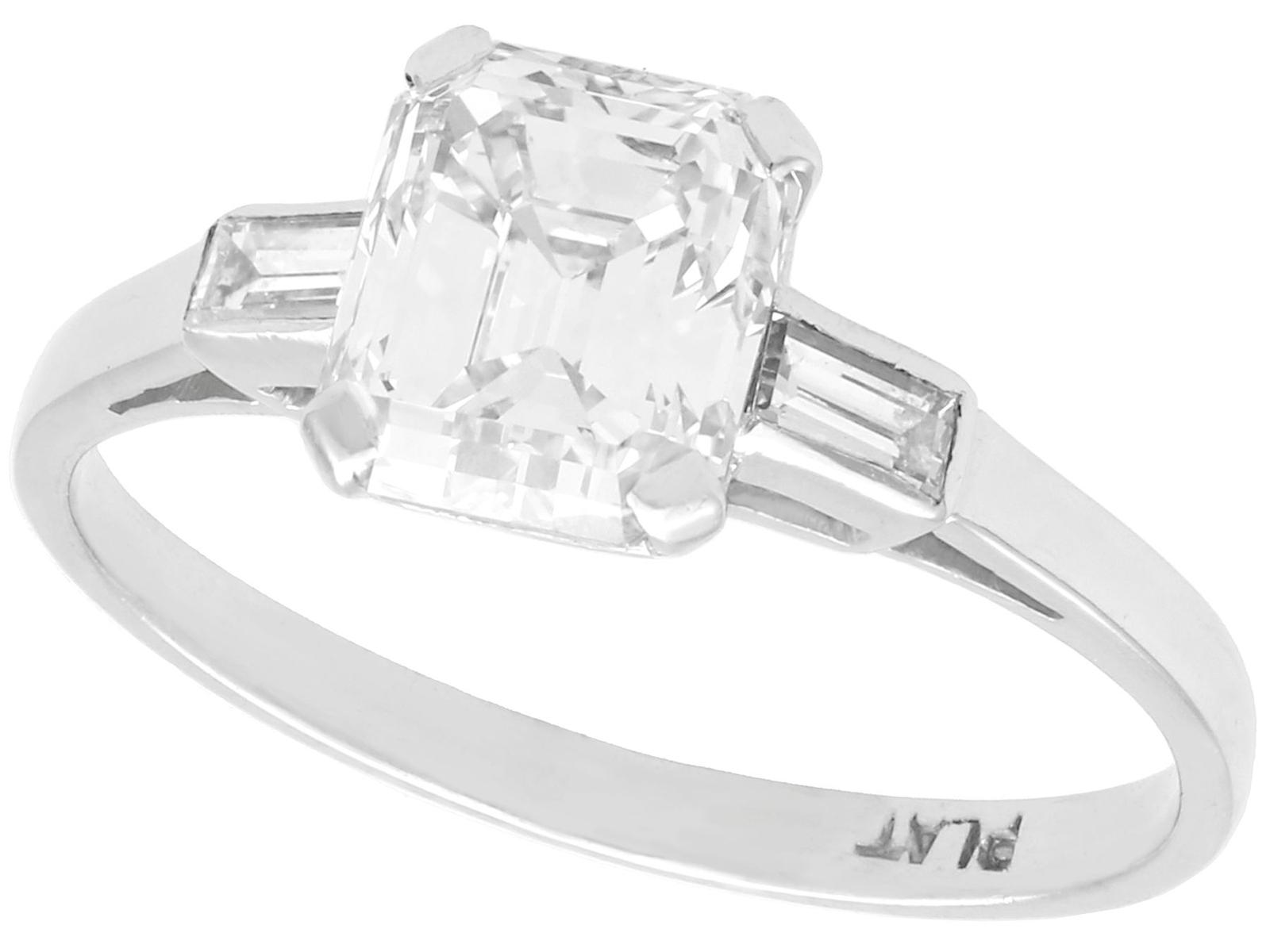 1.11ct Diamond & Platinum Solitaire Ring c.1935 (1 of 12)