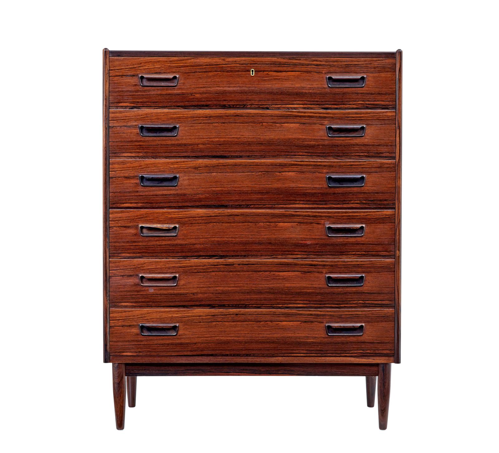 Mid 20th Century Scandinavian Tall Chest of Drawers (1 of 9)