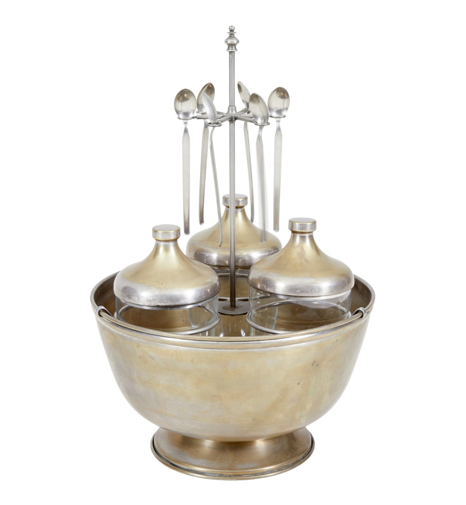 Early 20th Century Decorative Scandinavian Caviar Ice Server Set (1 of 7)