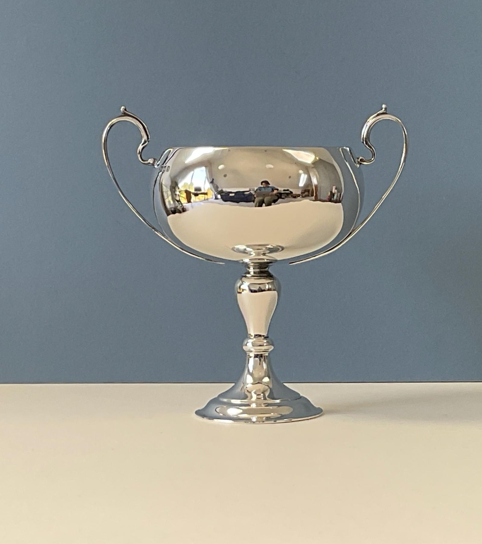 Antique Solid Silver Un-engraved Trophy 1922 (1 of 6)