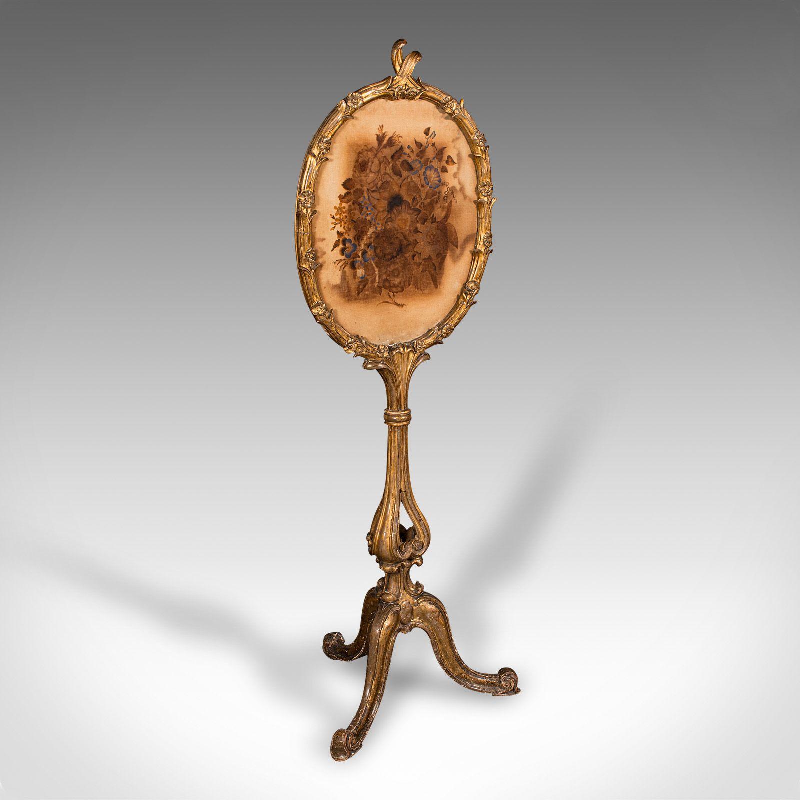 Antique Pole Screen, English, Giltwood, Glass, Fireside Reflector - Regency c.1820 (1 of 10) Antique Pole Screen, English, Giltwood, Glass, Fireside Reflector - Regency c.1820 (1 of 10)