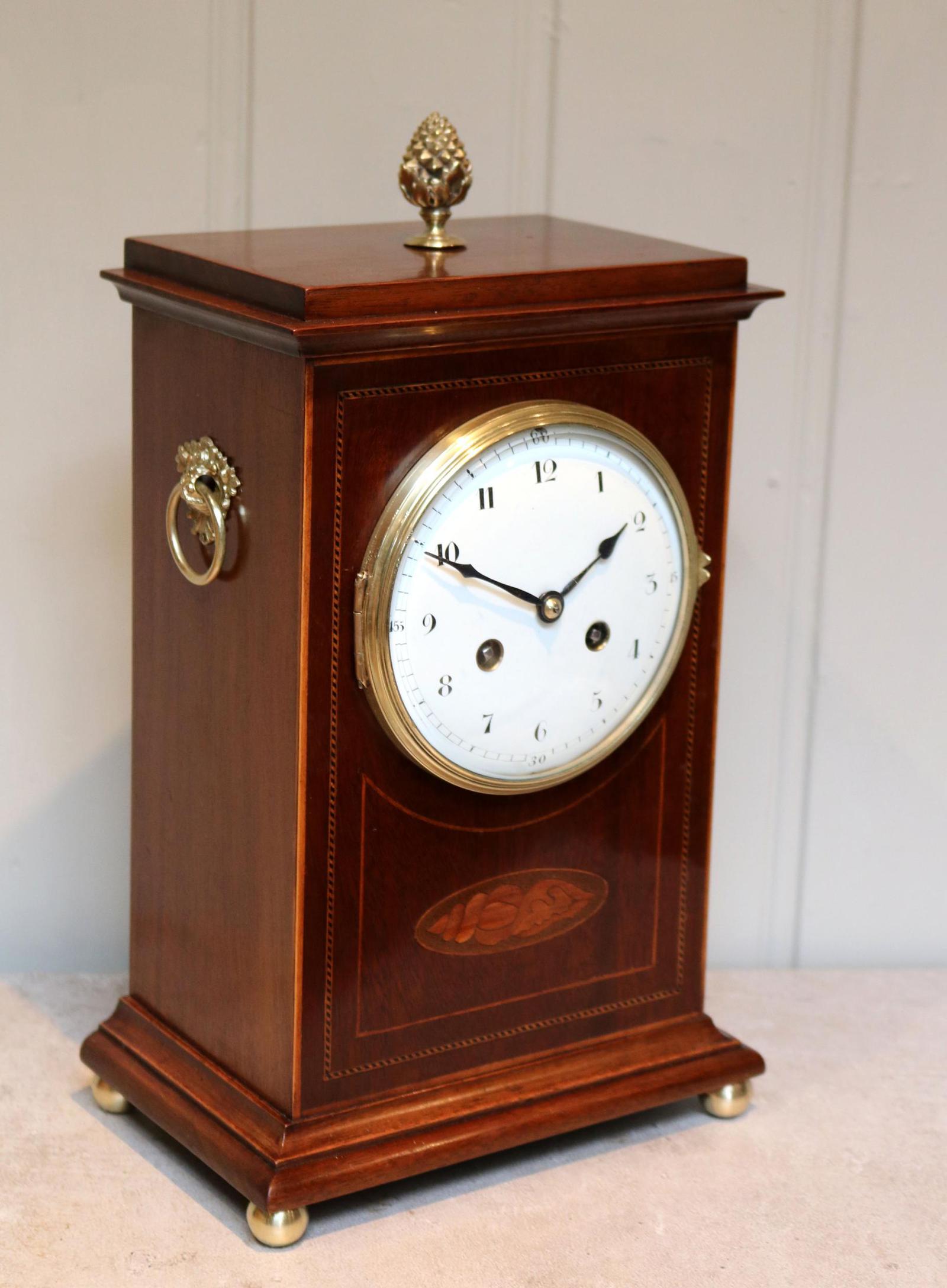 Mahogany Inlaid Mantel Clock (1 of 10) Mahogany Inlaid Mantel Clock (1 of 10)