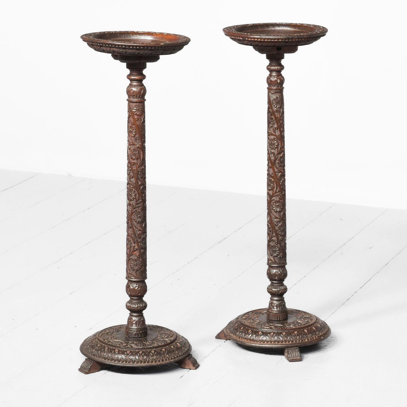 Pair of Carved Anglo-indian Tables (1 of 6) Pair of Carved Anglo-indian Tables (1 of 6)