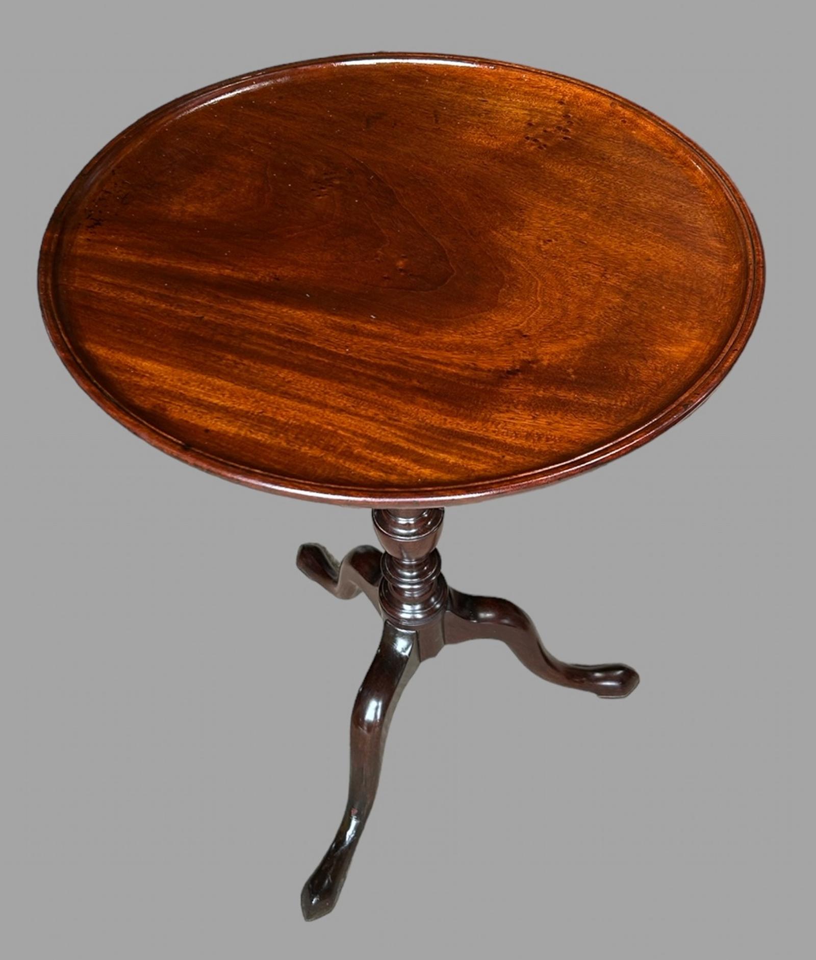 19th Century Mahogany Tilt Top Wine Table (1 of 4)