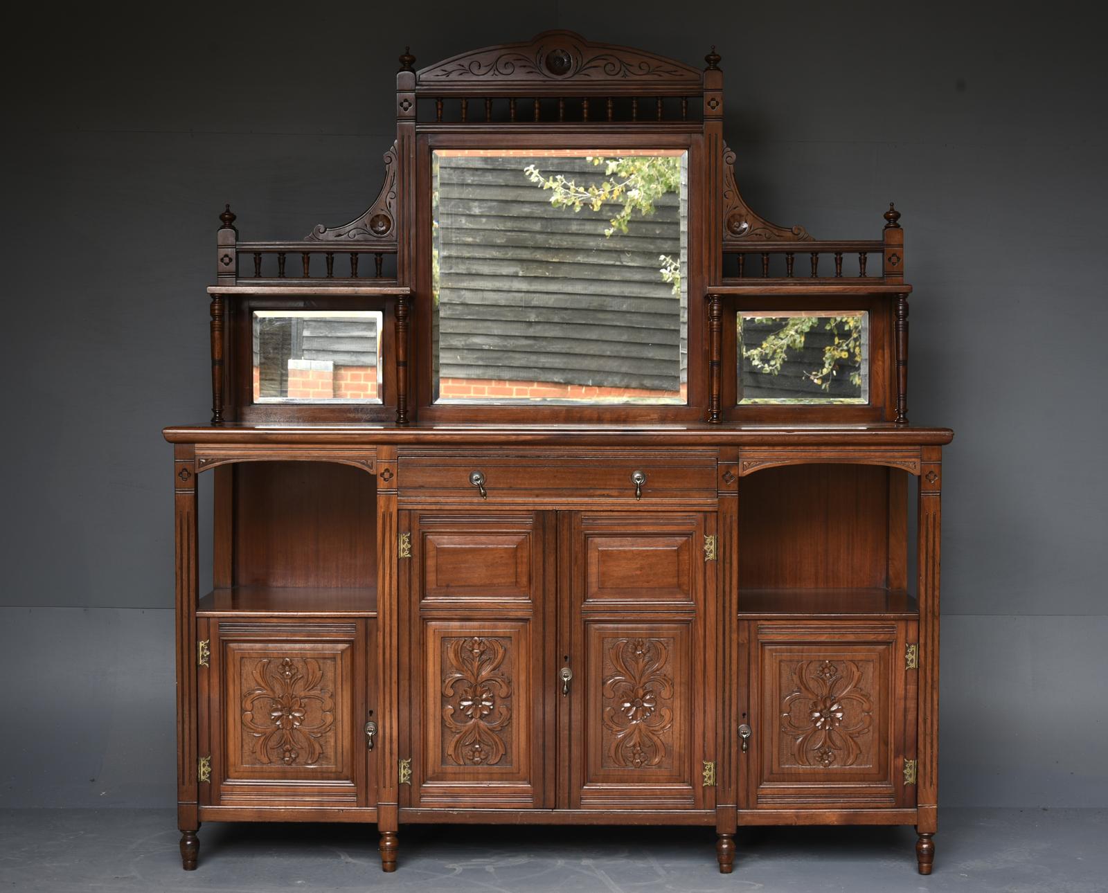 Victorian Walnut Mirror Back Sideboard (1 of 8) Victorian Walnut Mirror Back Sideboard (1 of 8)