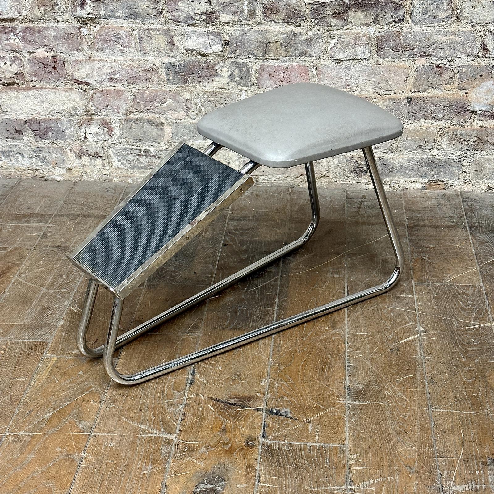 1950s Chrome Shoe Stool (1 of 3)