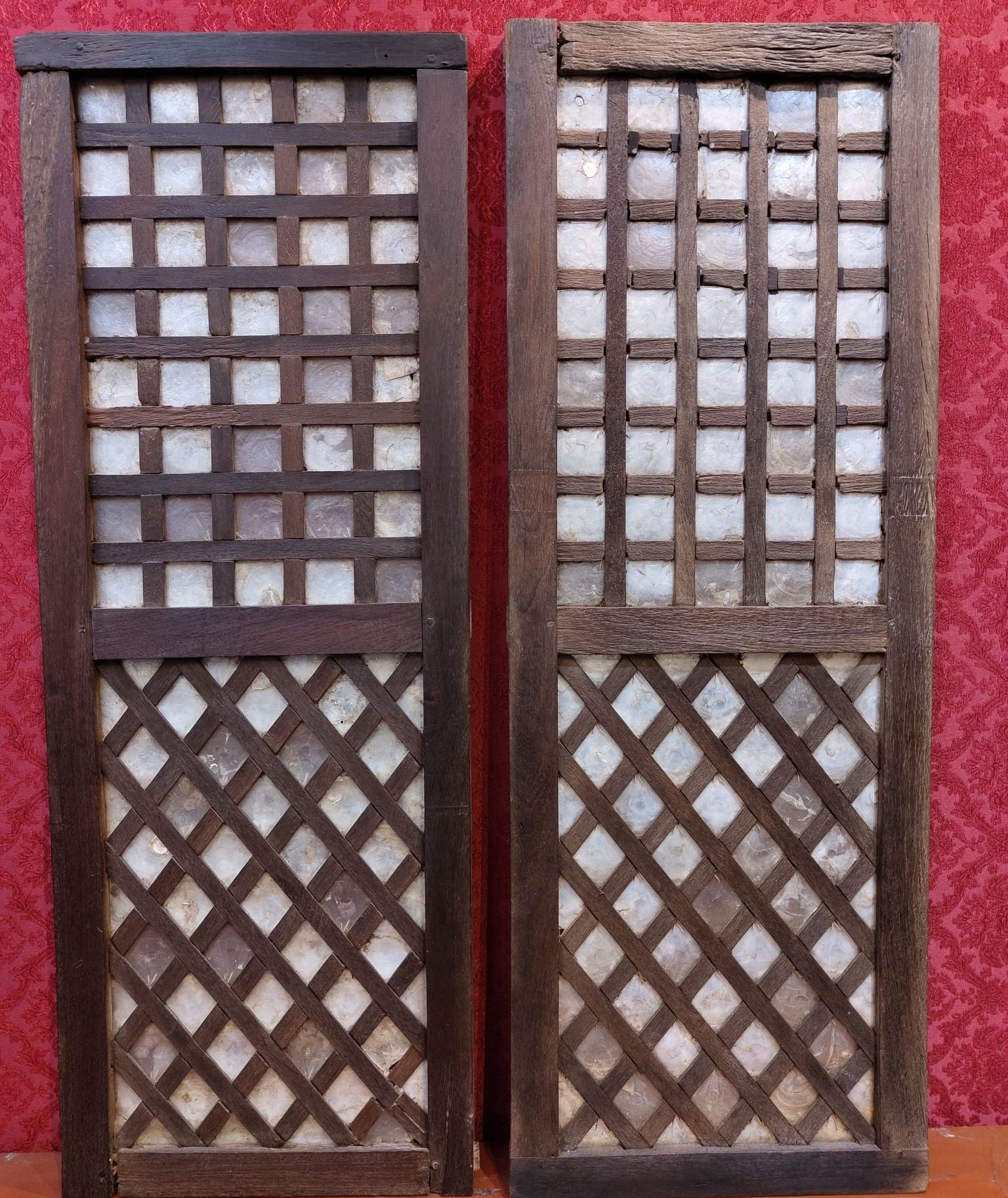 Pair of Rustic Oriental Shutters (1 of 4)