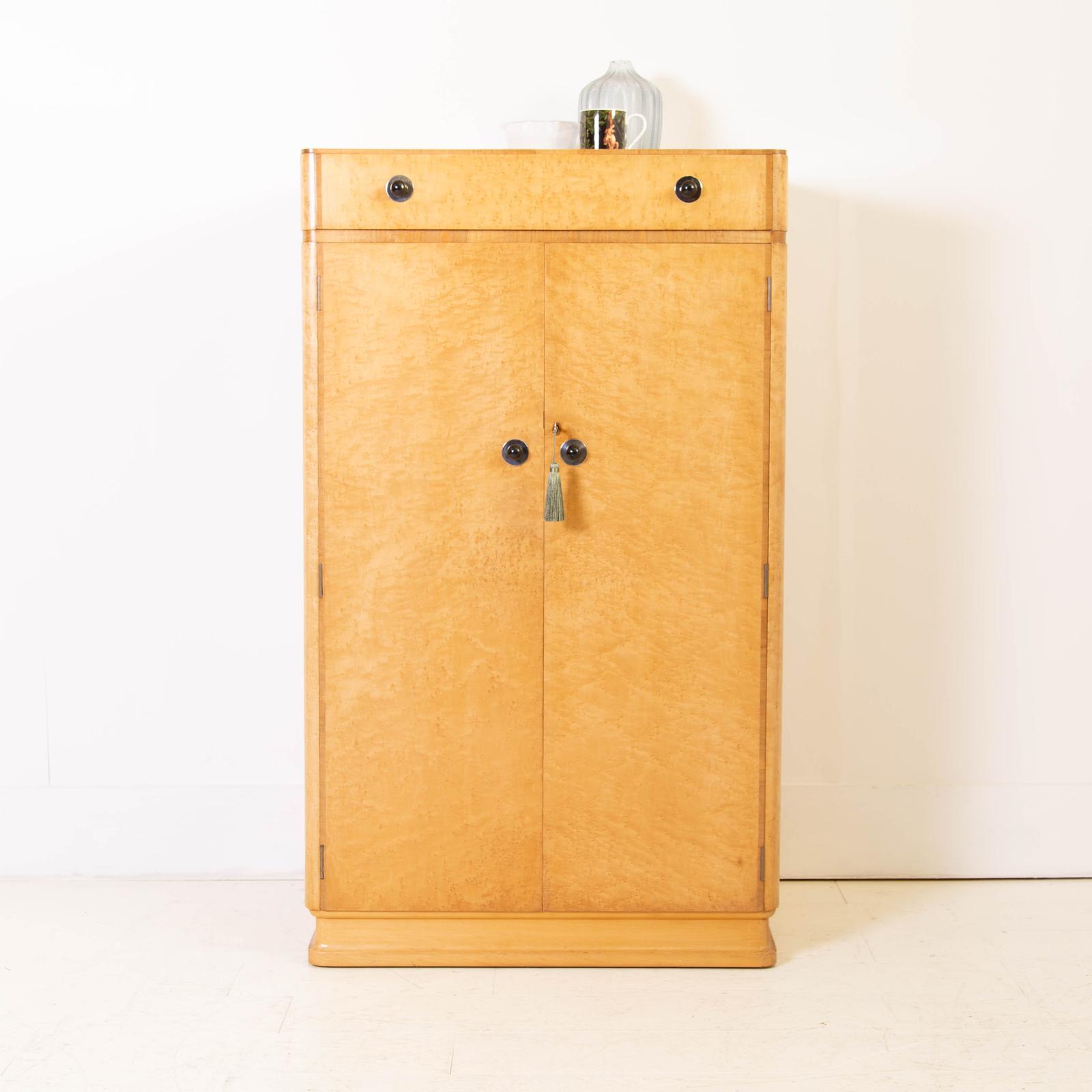 Art Deco Birds Eye Maple Cabinet Tallboy c.1930 (1 of 15) Art Deco Birds Eye Maple Cabinet Tallboy c.1930 (1 of 15)