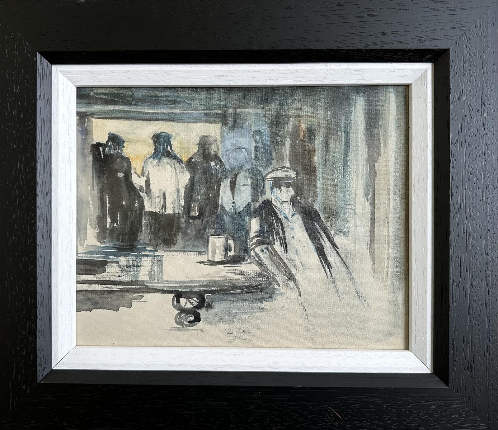 Original Gouache 'The Bar Room' - Attributed to John Ward R.A (1917-2007) Unsigned & Framed c.1950 (1 of 4) Original Gouache 'The Bar Room' - Attributed to John Ward R.A (1917-2007) Unsigned & Framed c.1950 (1 of 4)