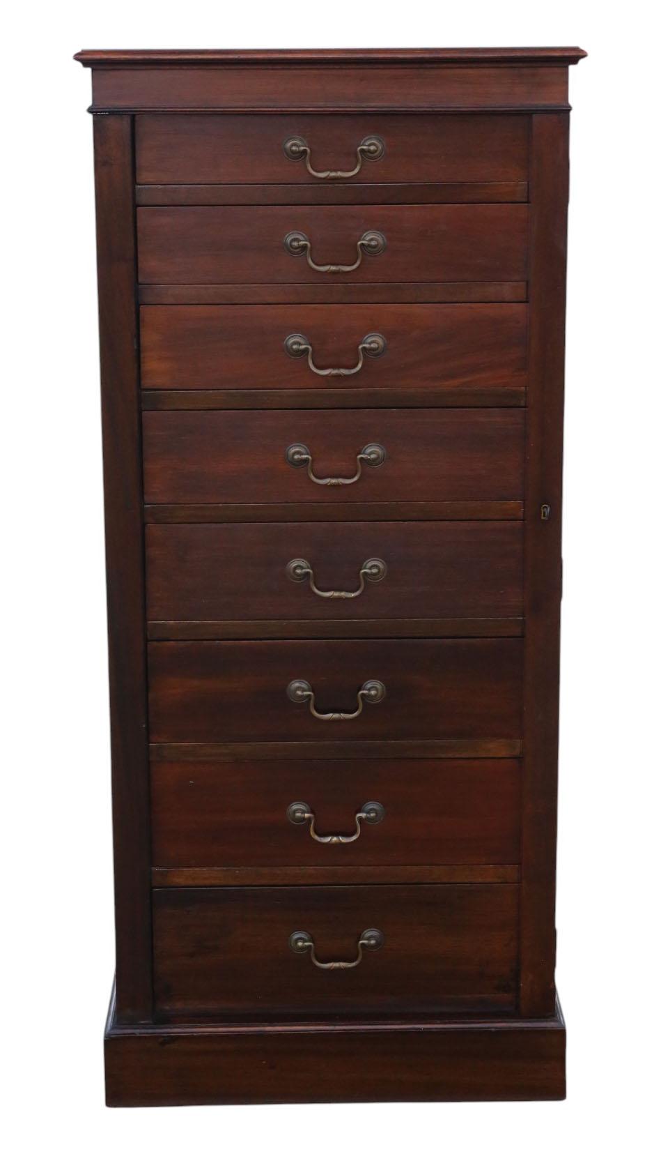 Antique Mahogany Wellington Chest of 8 Drawers – Fine Quality c.1915 (1 of 8)