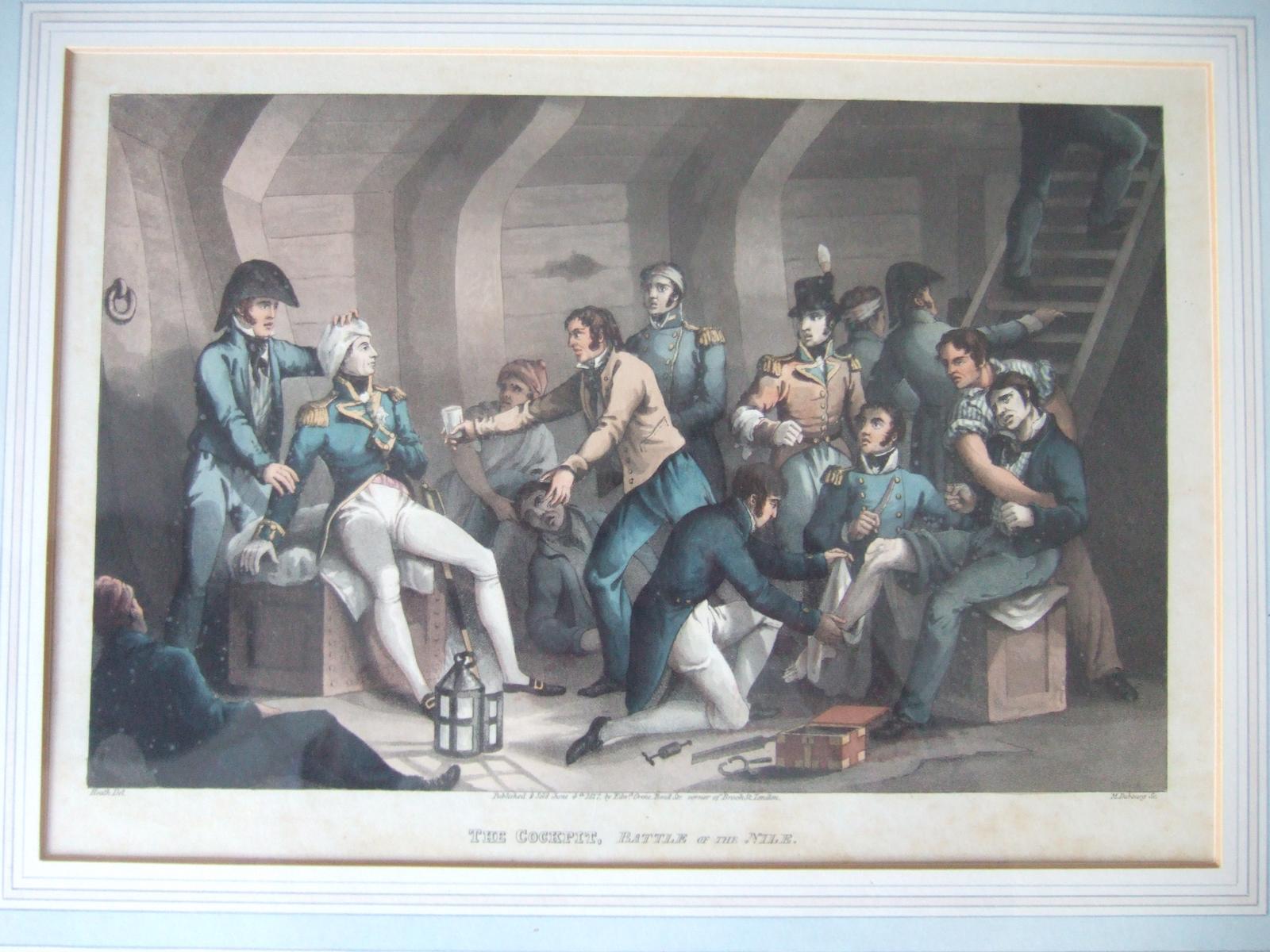 19th Century Engraving Featuring Nelson -"The Cockpit- Battle of the Nile" 1817 (1 of 5)