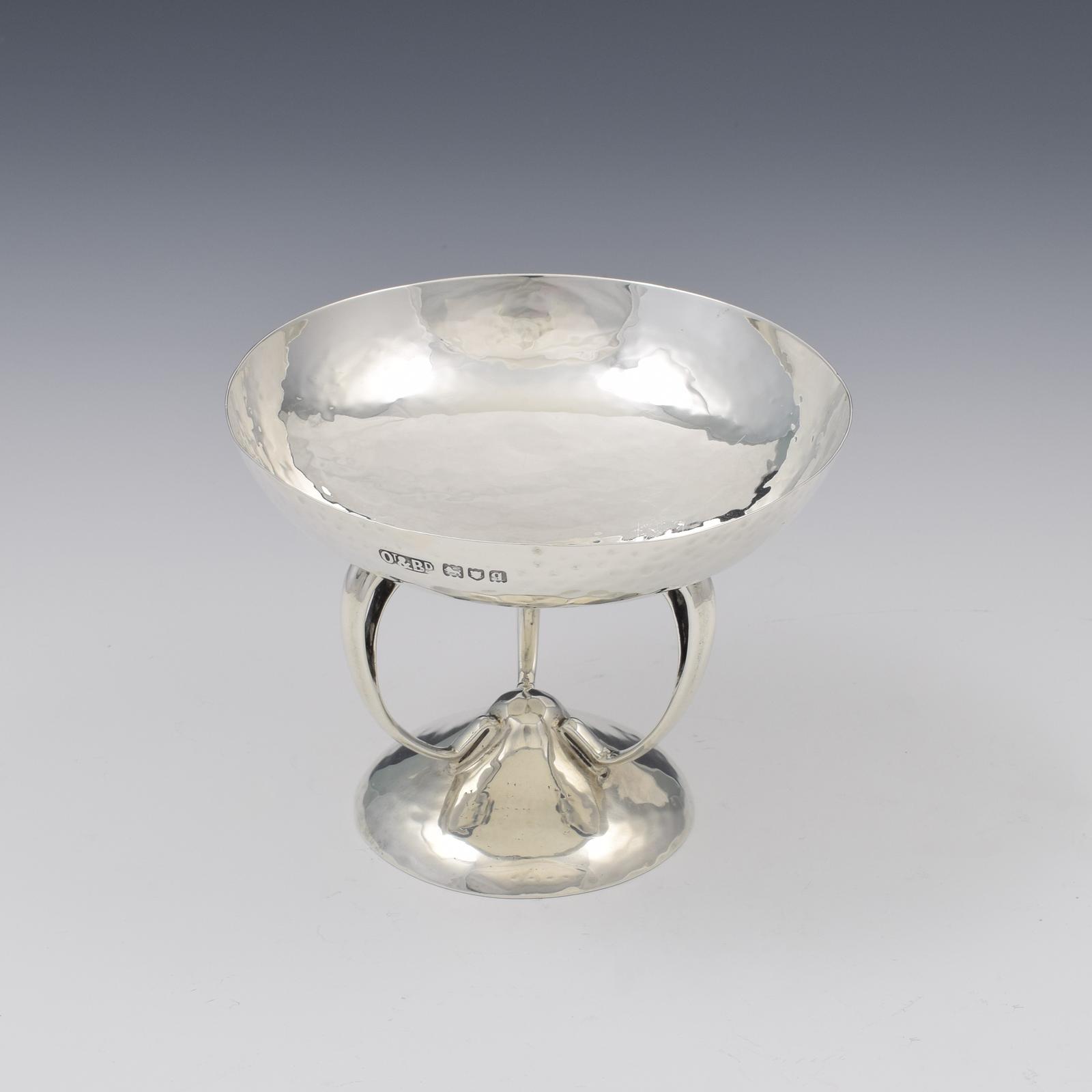 Arts & Crafts Hammered Silver Pedestal Comport / Tazza (1 of 8) Arts & Crafts Hammered Silver Pedestal Comport / Tazza (1 of 8)