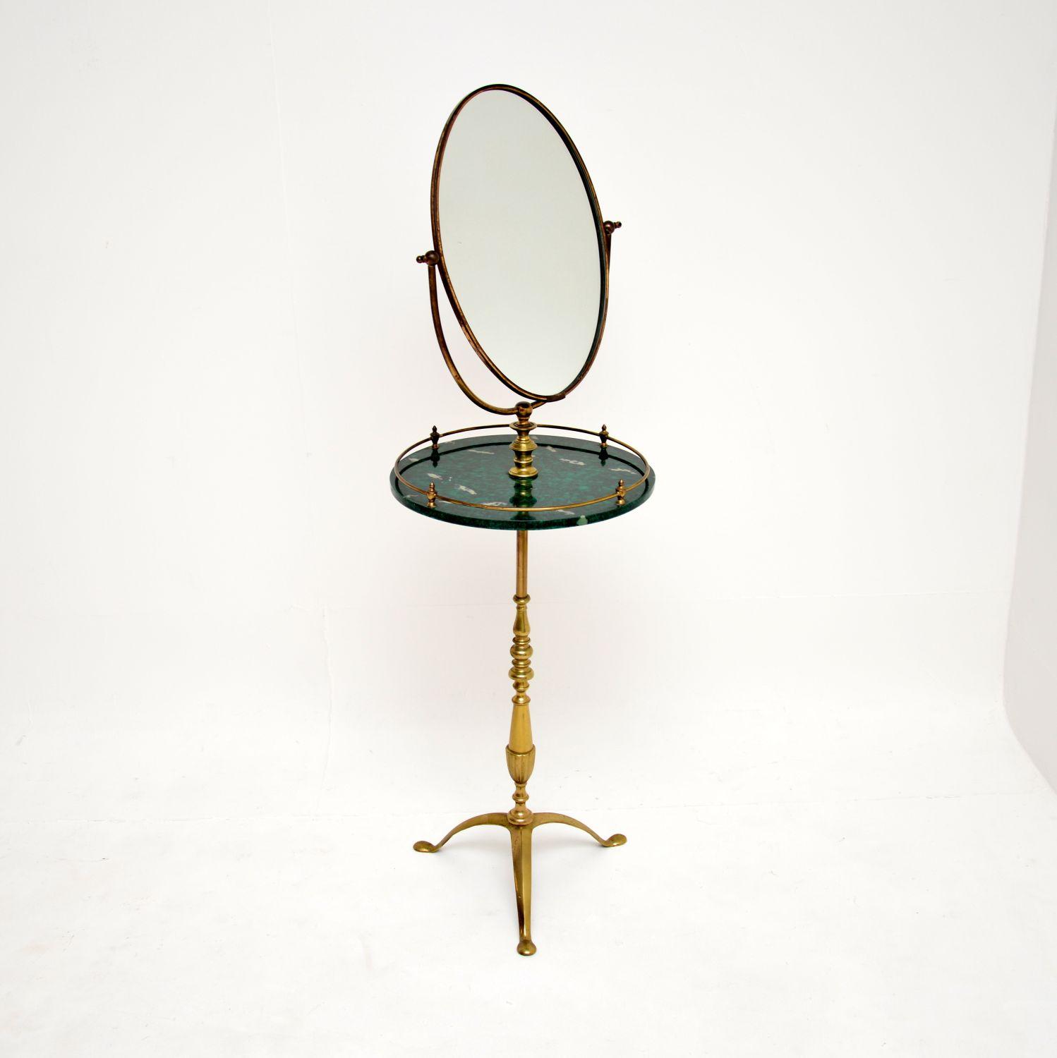 Vintage Brass Vanity Table with Mirror by Peerage (1 of 10)