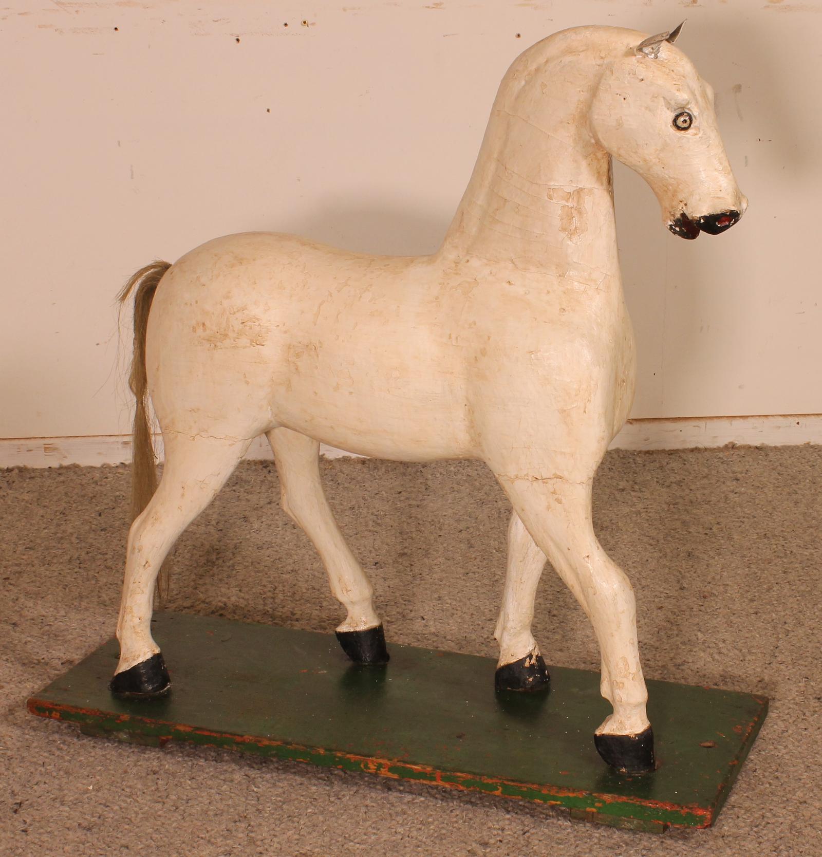 19th Century Polychrome Wooden Horse (1 of 11)