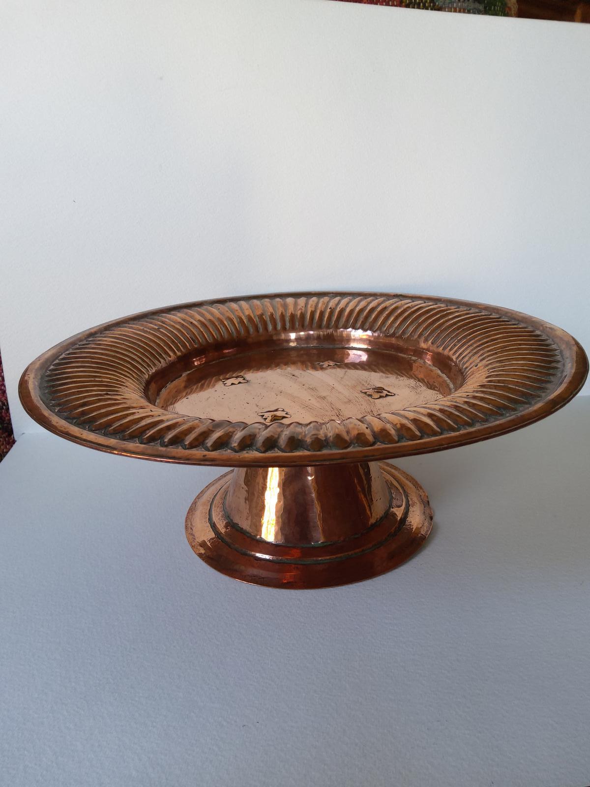 Arts and Craft Copper Pedestalled Bowl (1 of 9)