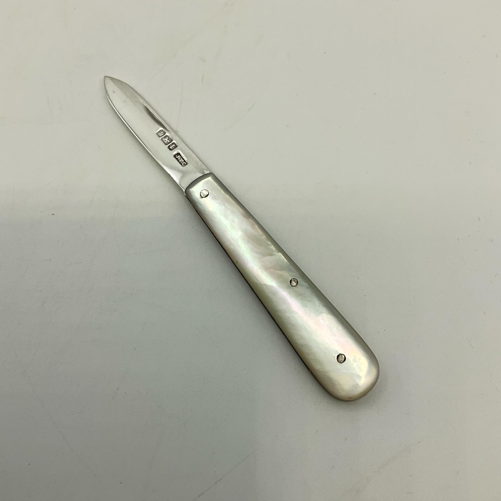 Antique Small Sterling Silver Fruit Knife - 1903 Hallmark (1 of 11) Antique Small Sterling Silver Fruit Knife - 1903 Hallmark (1 of 11)