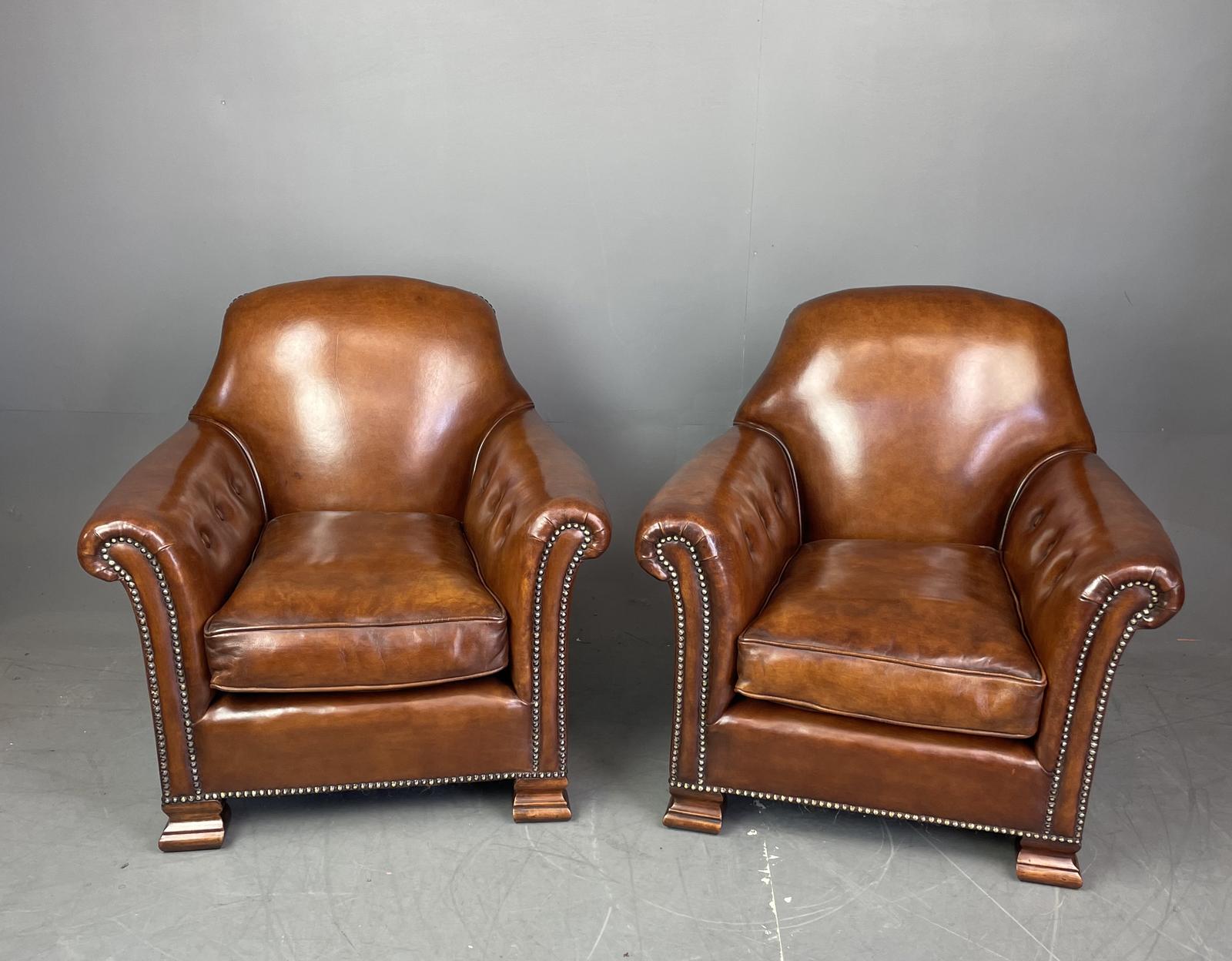 Antique Pair of Victorian Leather Club Chairs (1 of 9) Antique Pair of Victorian Leather Club Chairs (1 of 9)